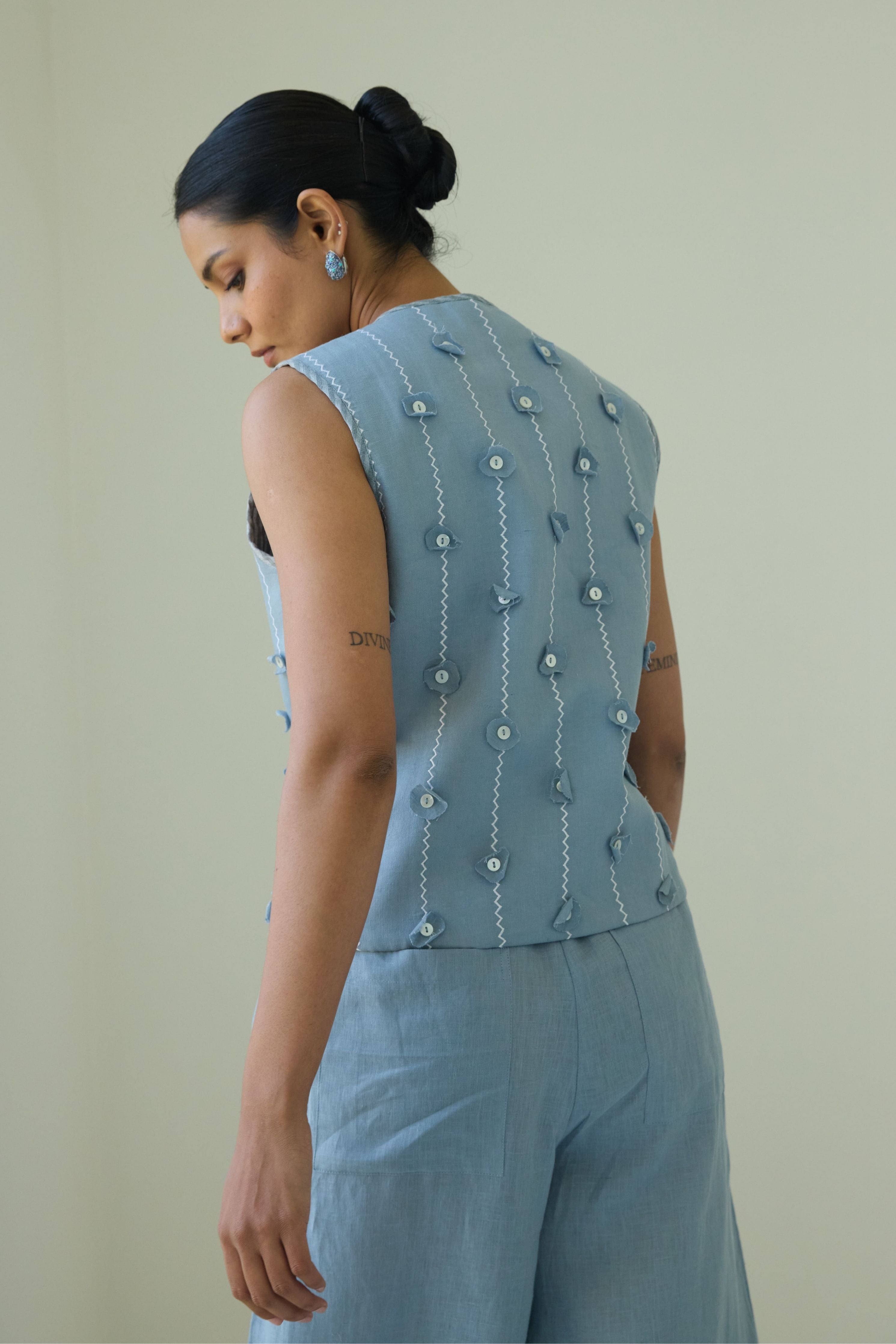 Blue Bree Vest Coat