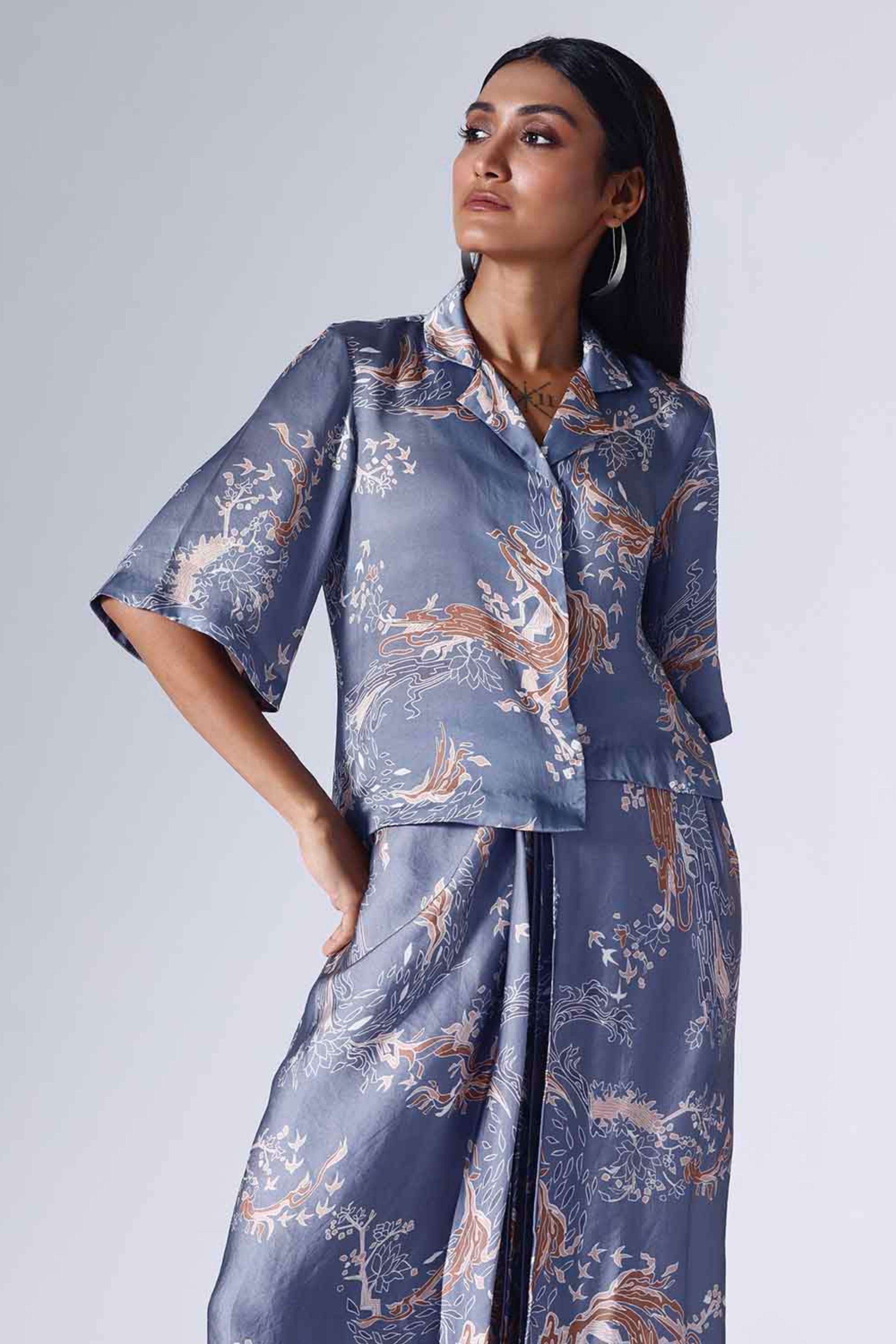 Lotus Blue Skirt Set