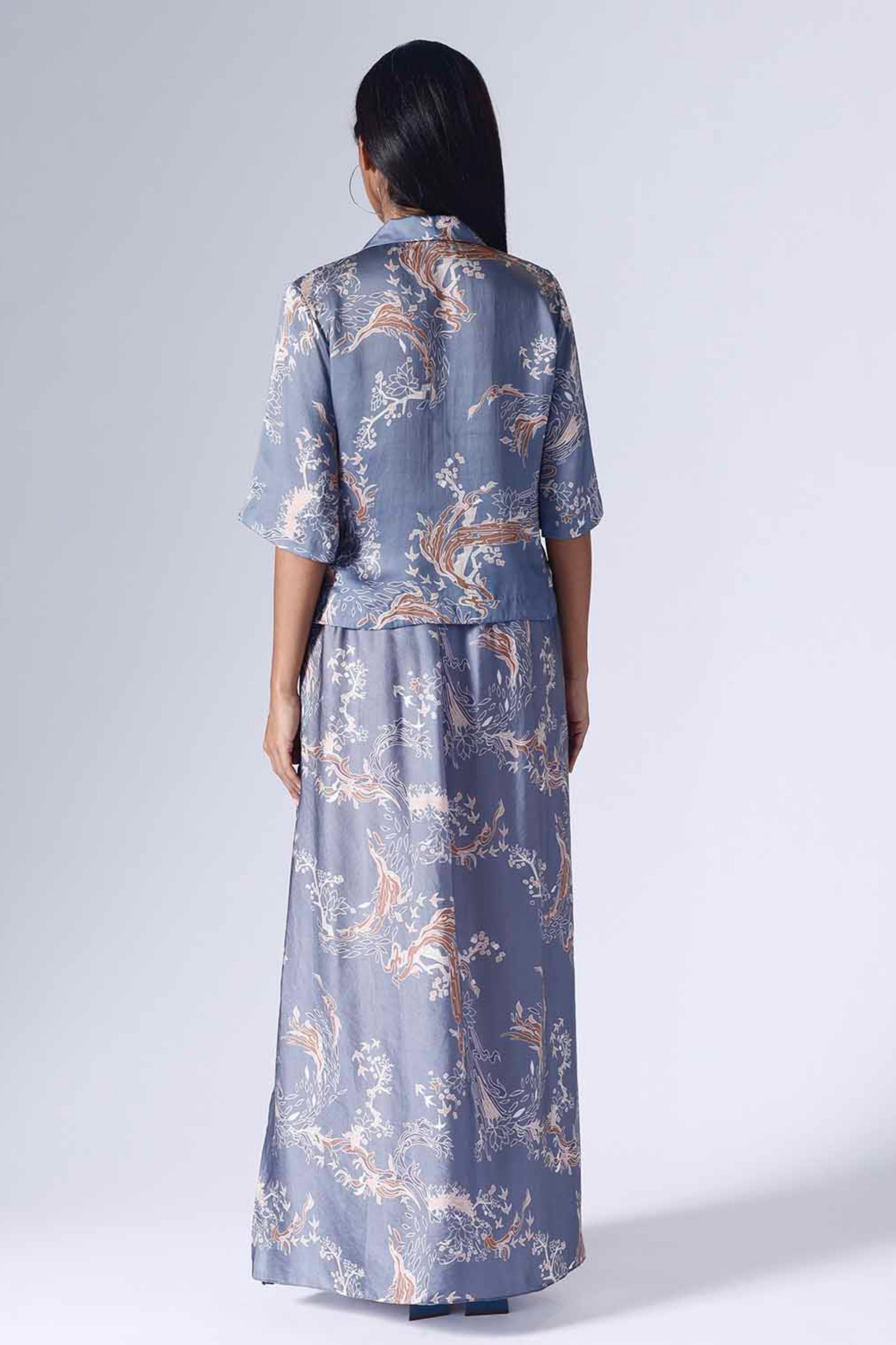 Lotus Blue Skirt Set