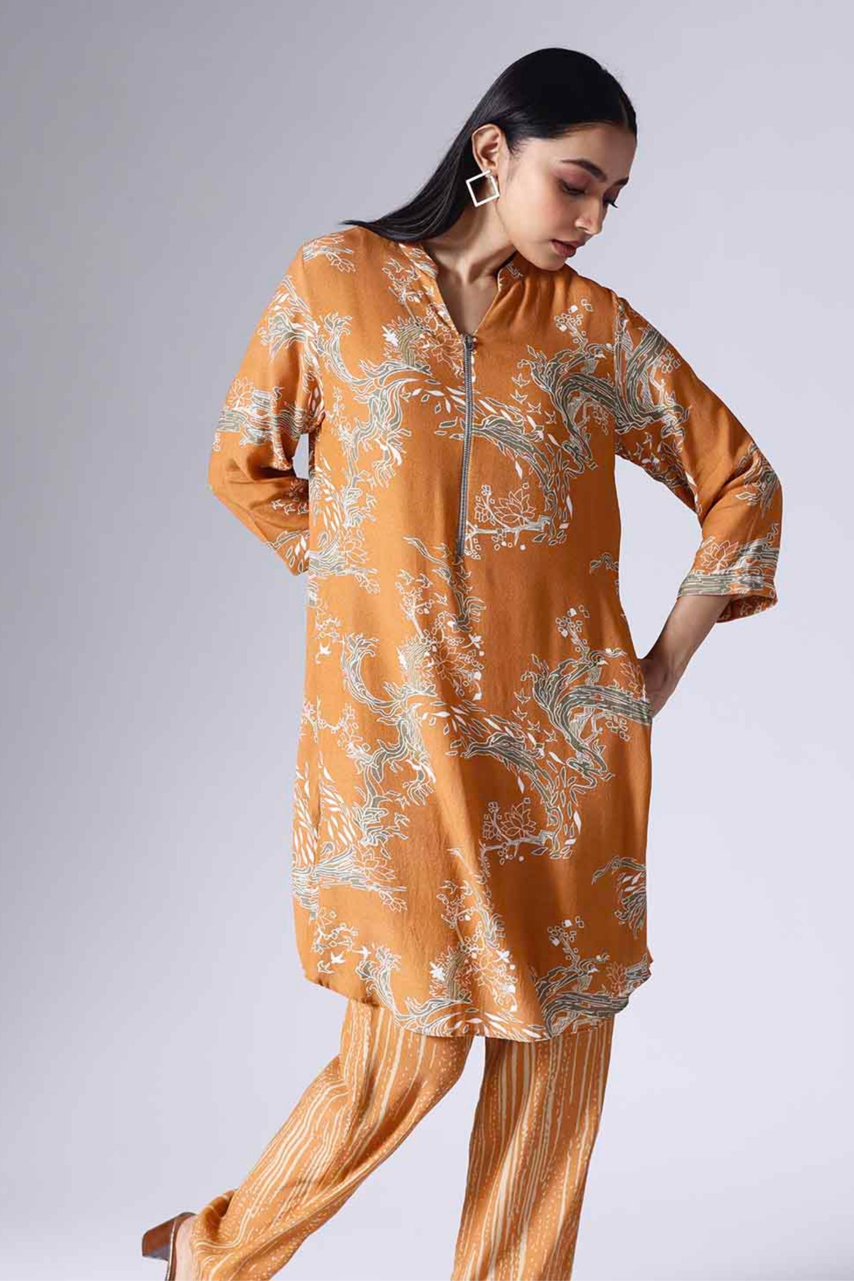 Lotus Knee Length Co-Ord Set