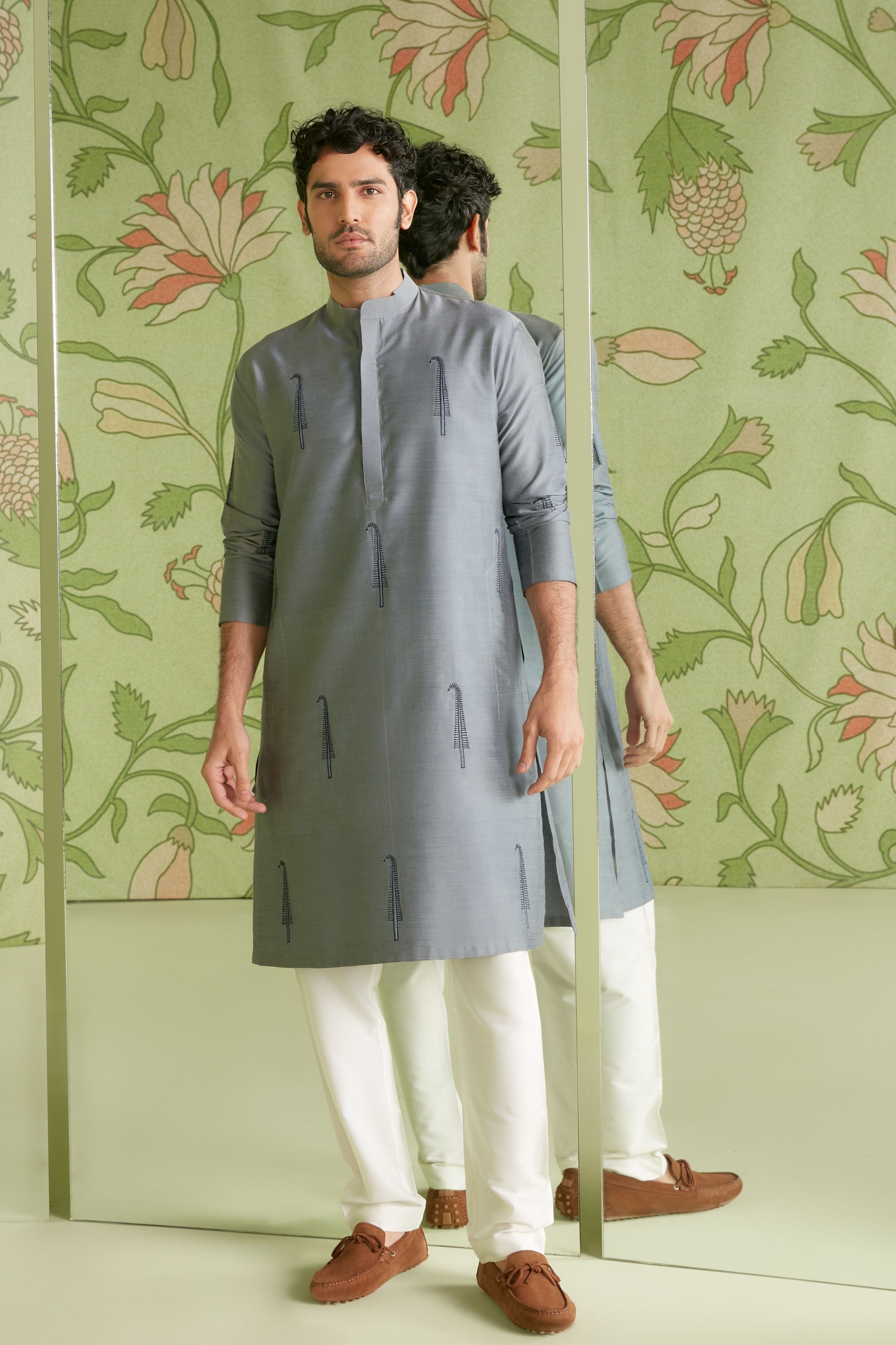 Grey Kurta Set