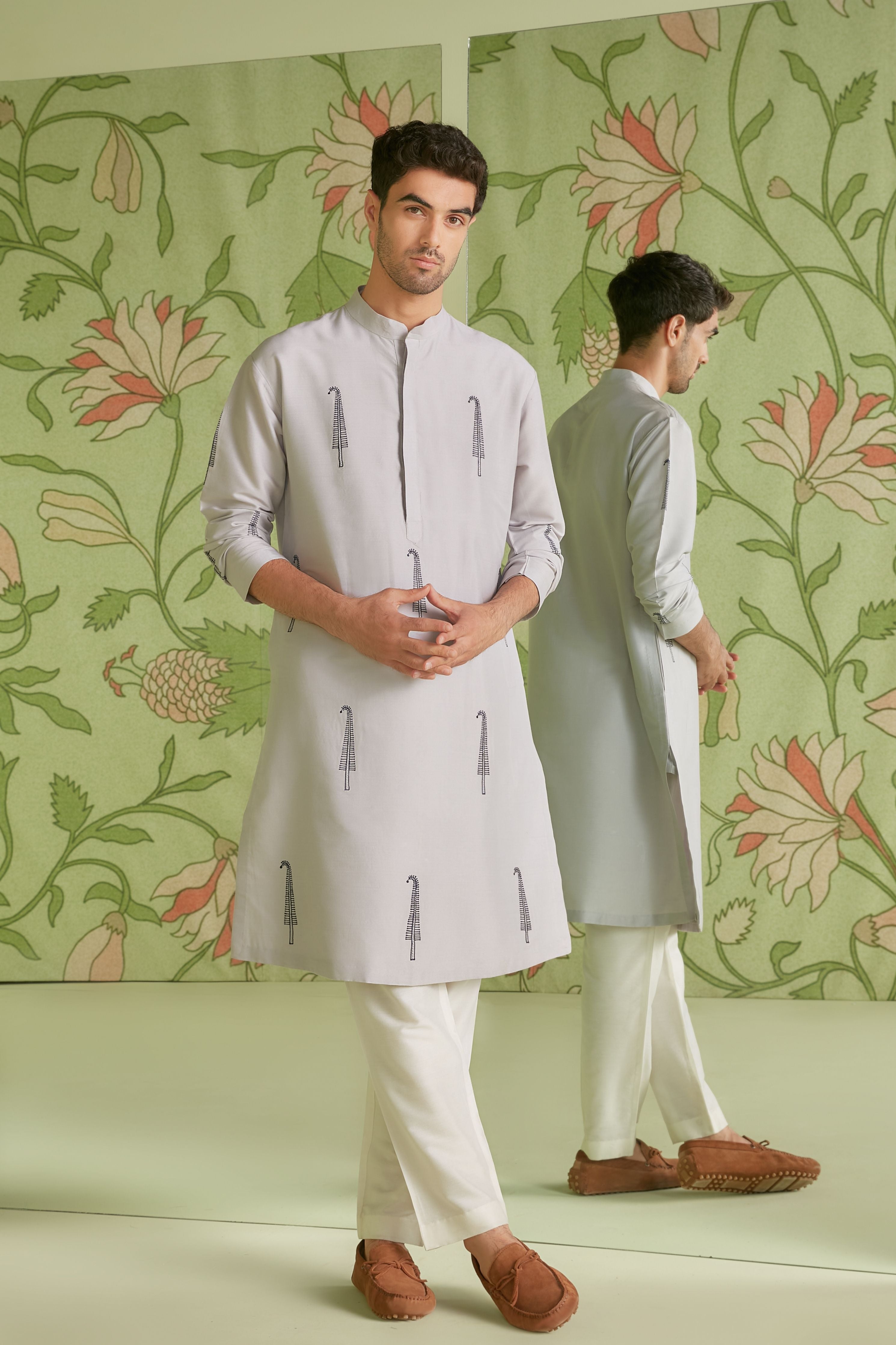 Grey Kurta Set