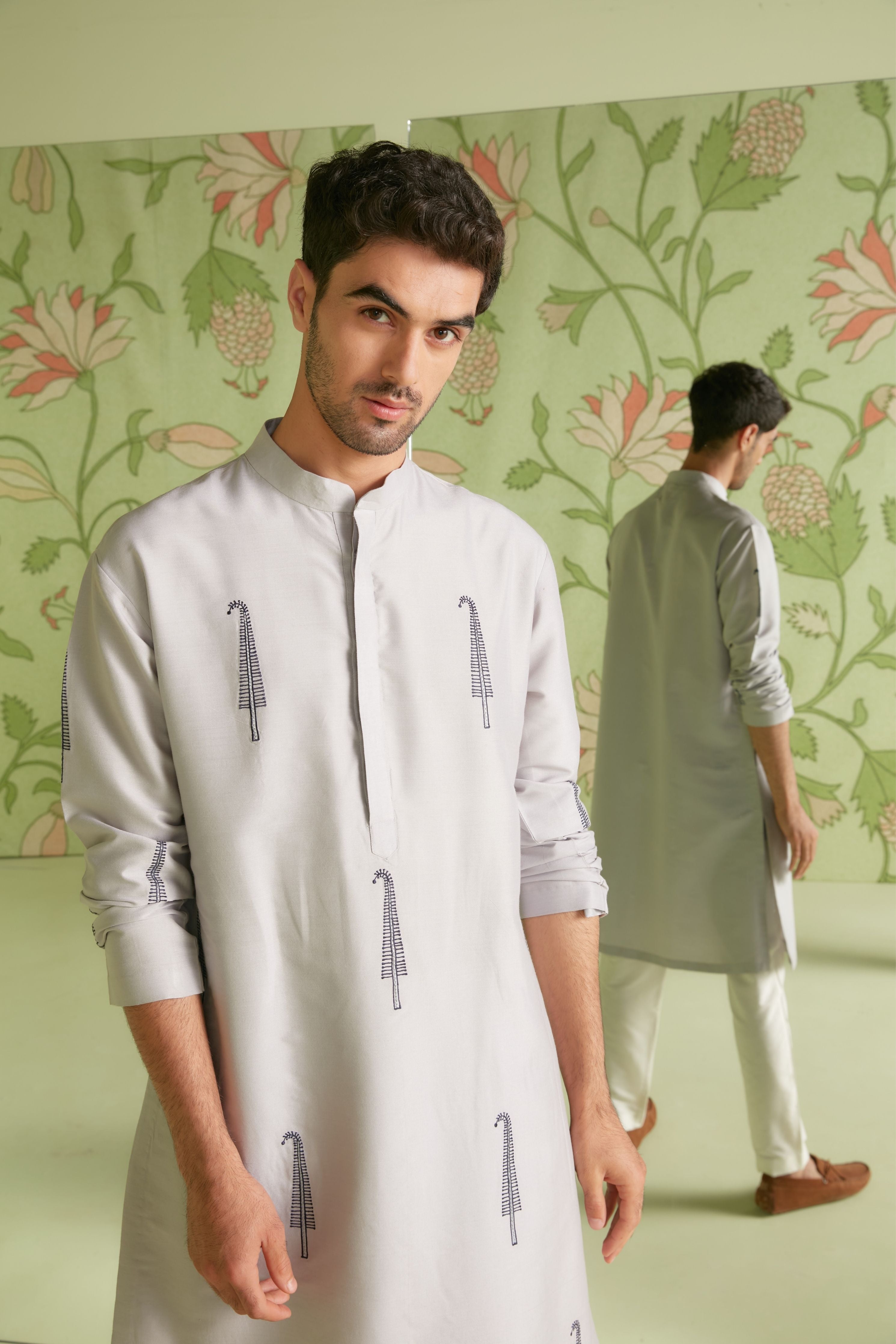 Grey Kurta Set