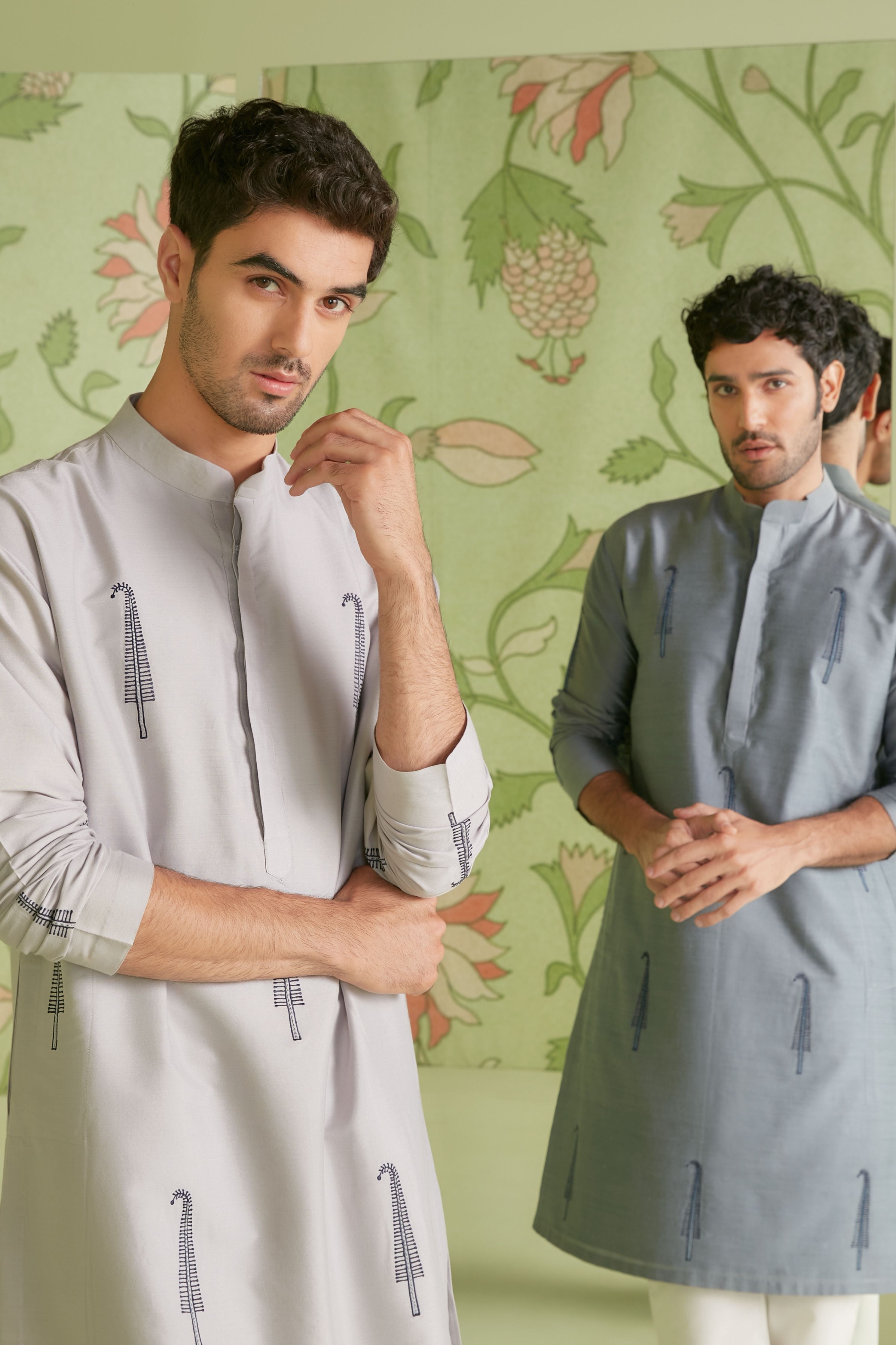 Grey Kurta Set