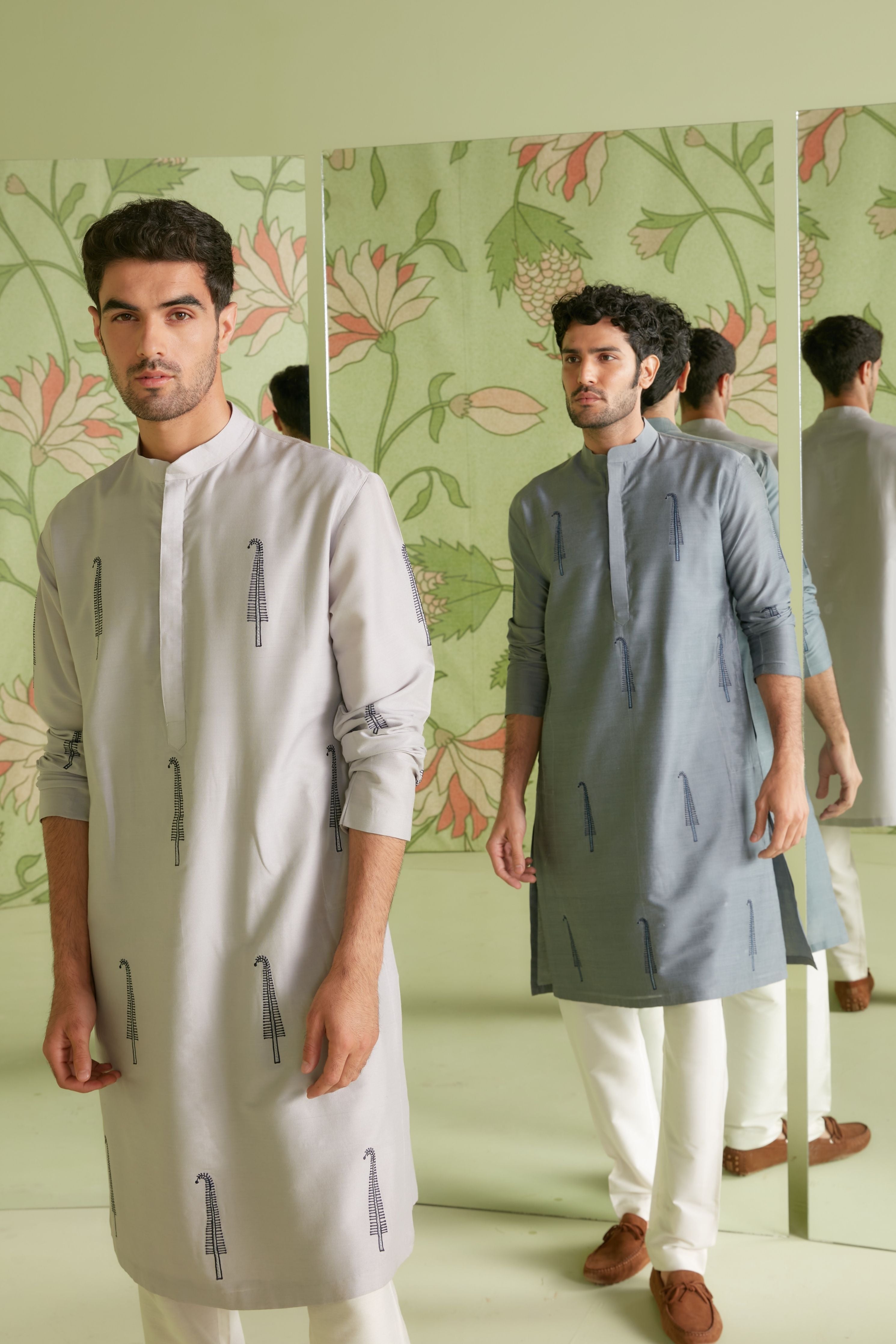 Grey Kurta Set
