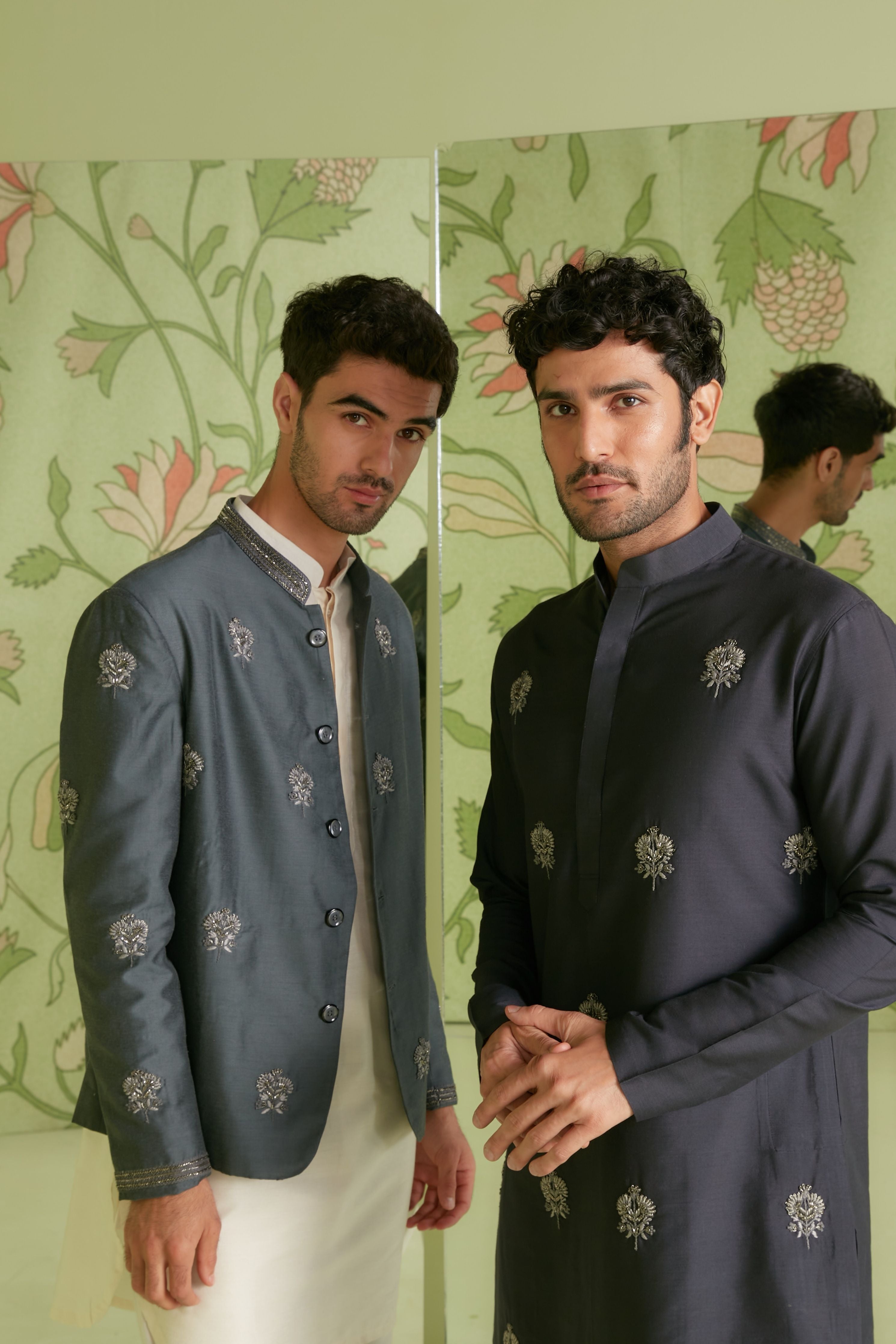 Charcoal Grey Kurta Set