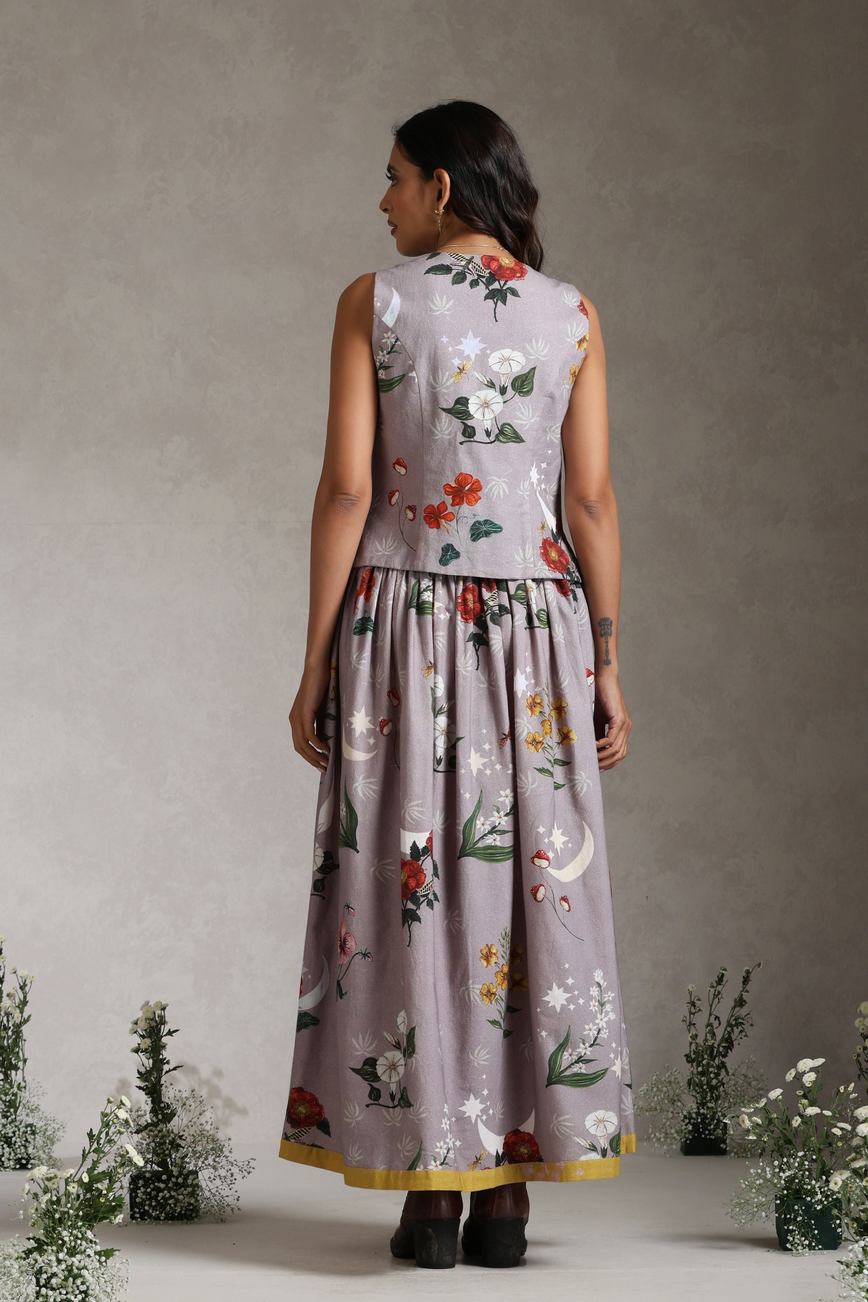 Lavender Vest and Skirt set