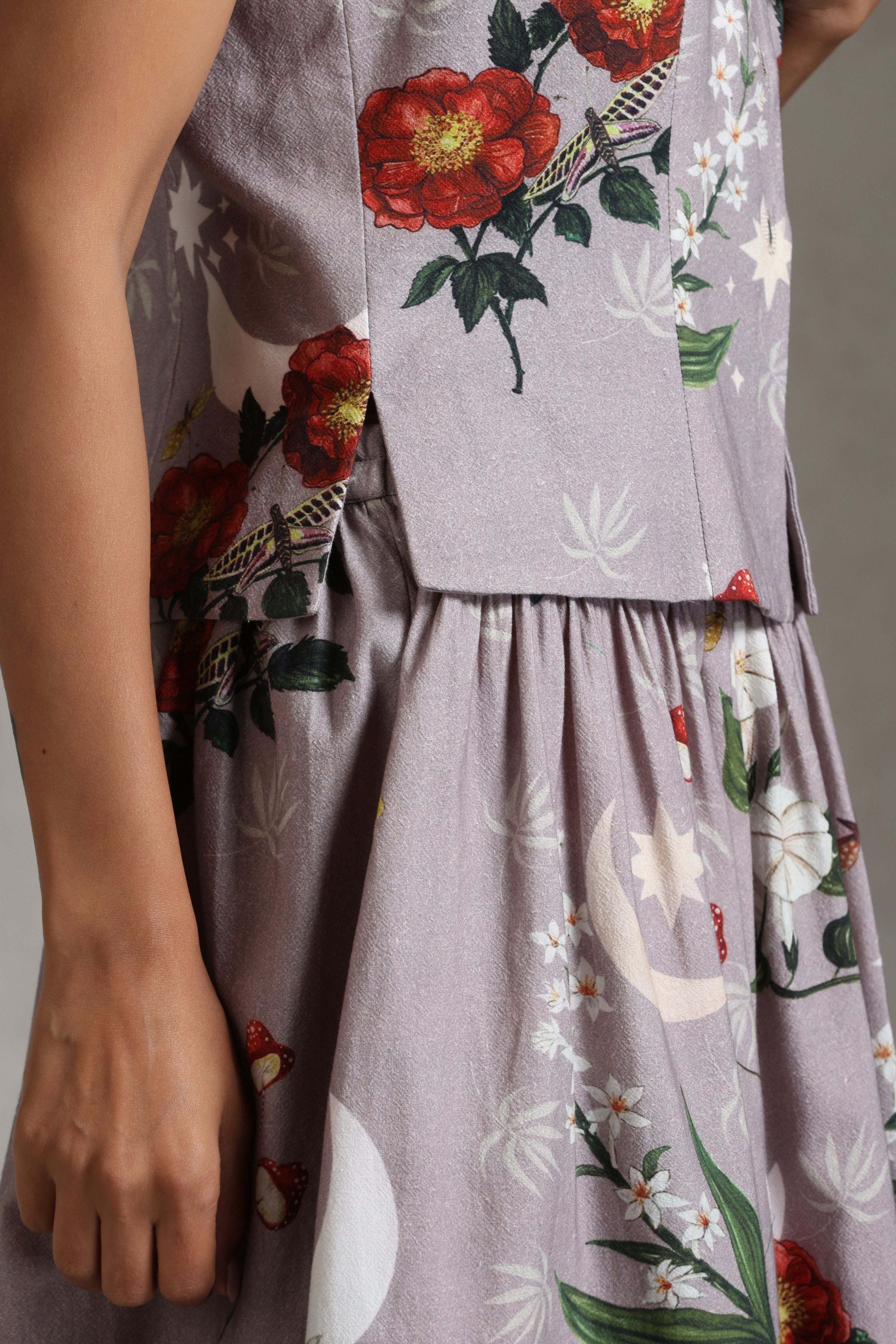 Lavender Vest and Skirt set