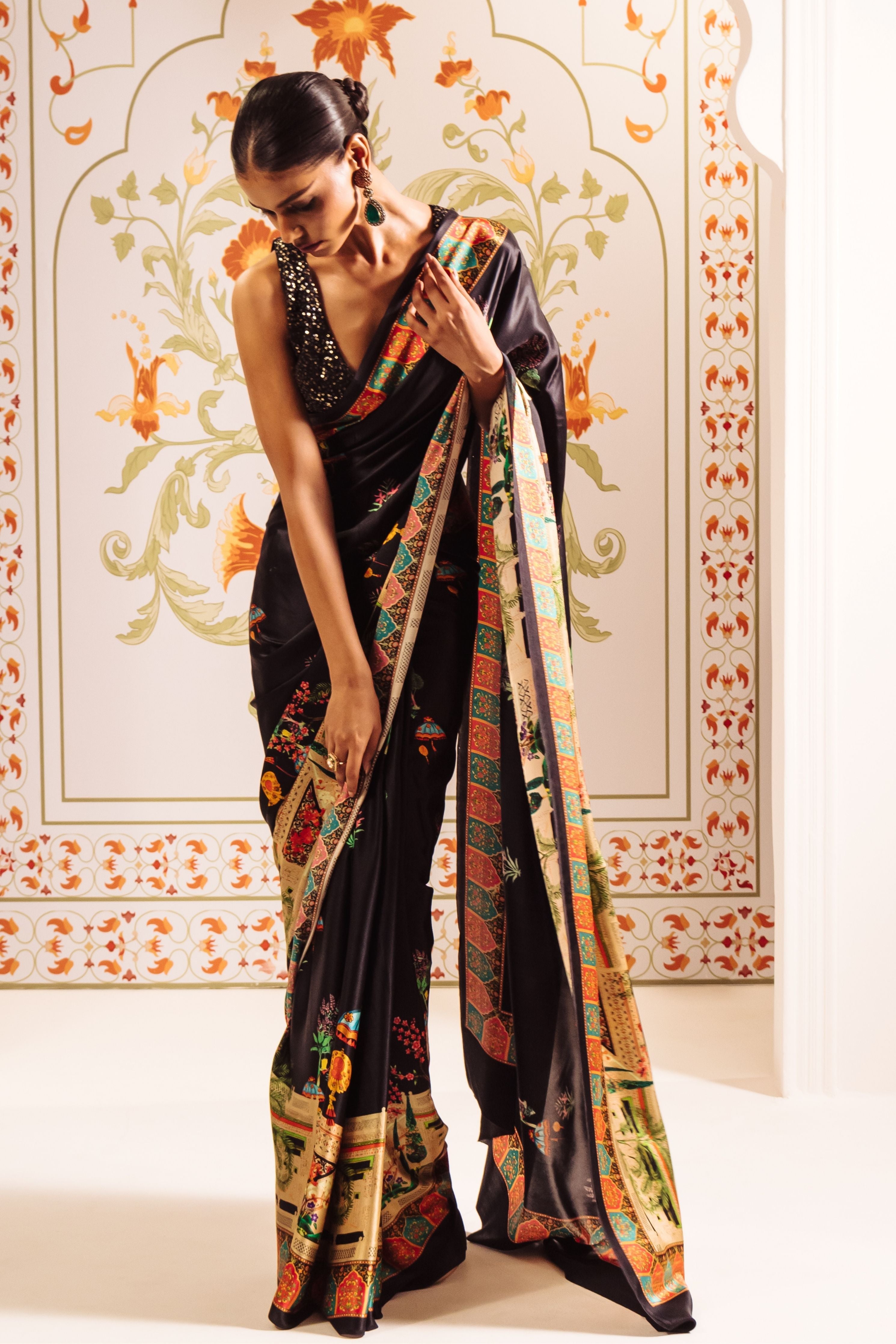 Leela Black Saree
