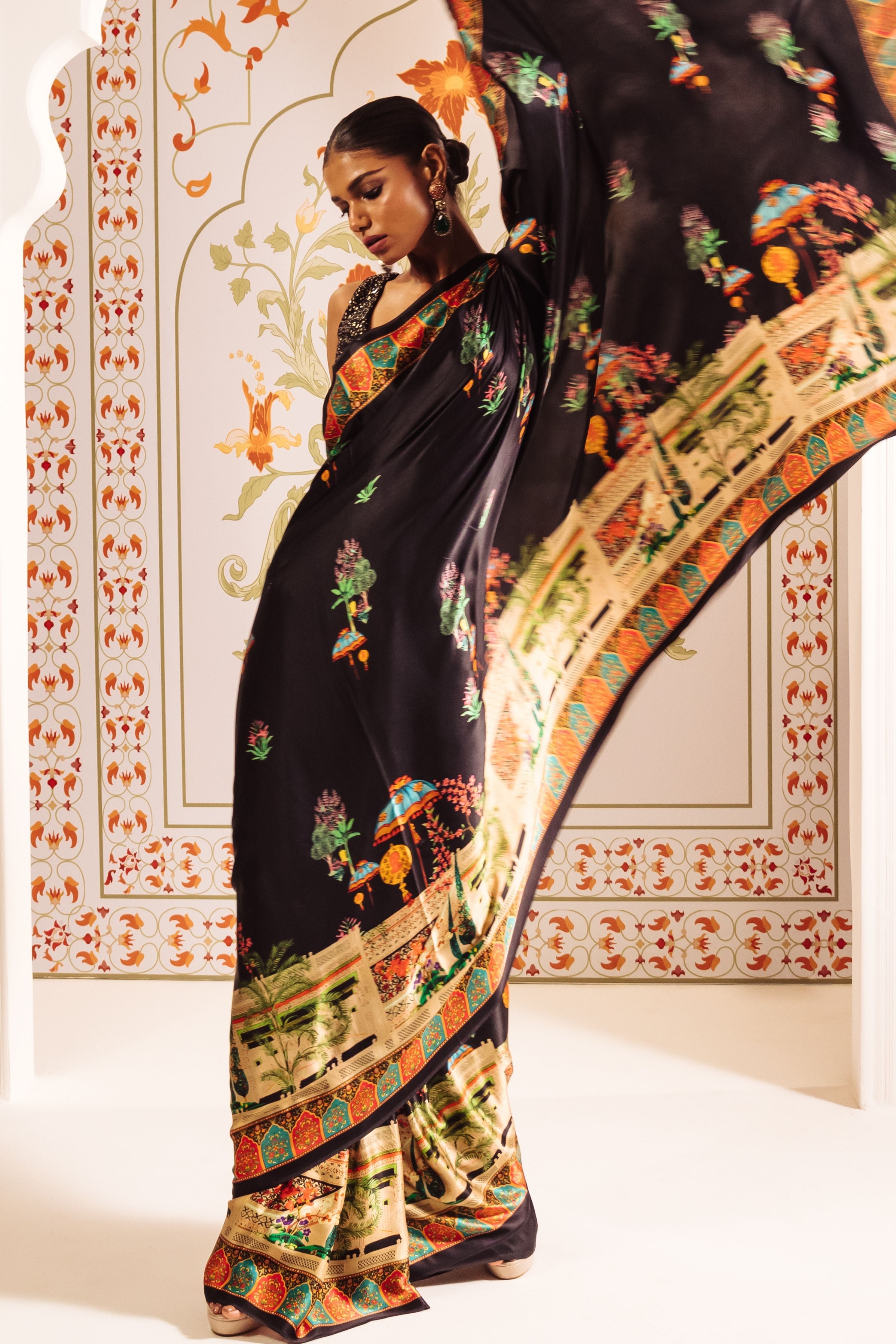 Leela Black Saree