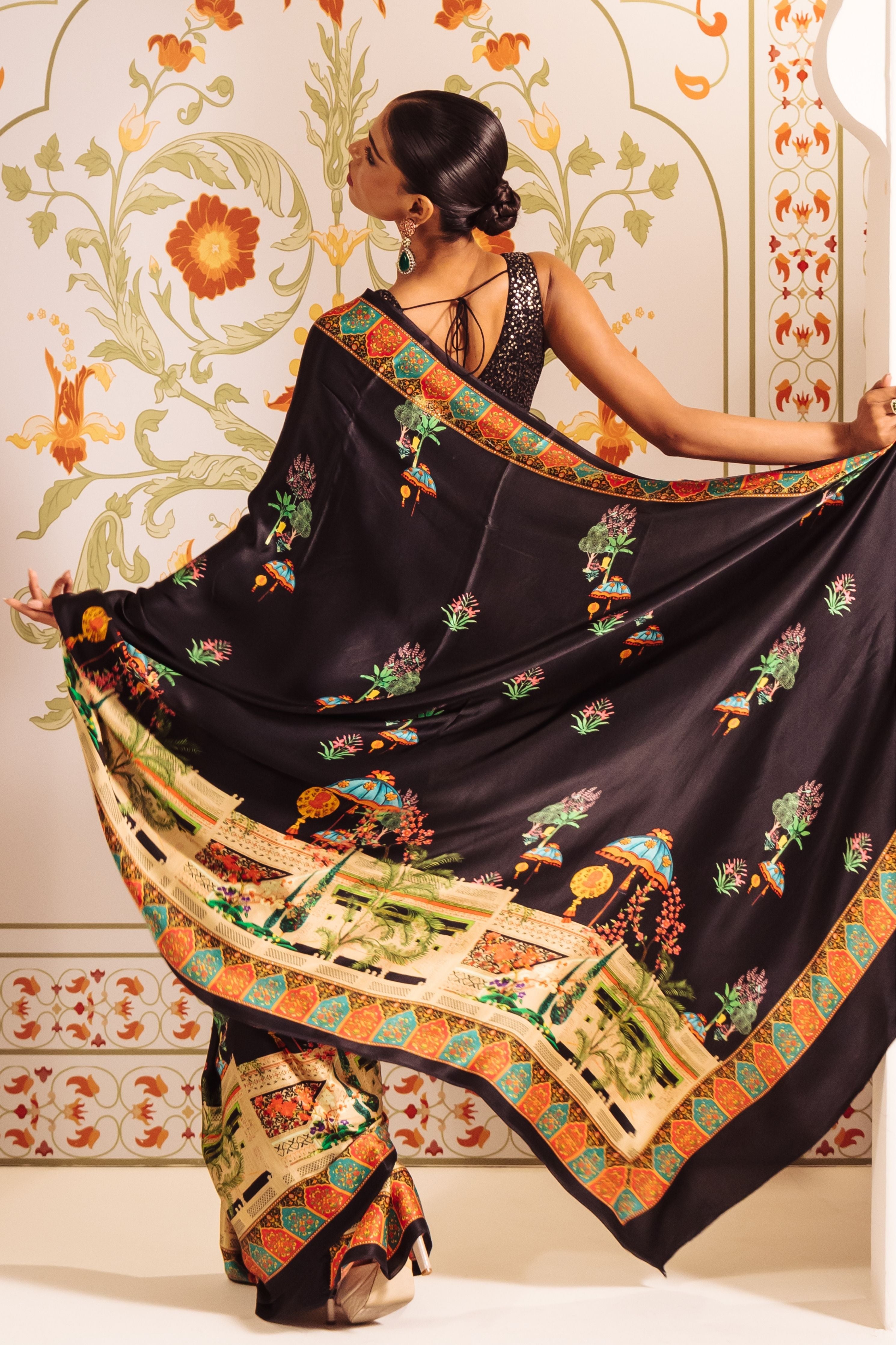 Leela Black Saree