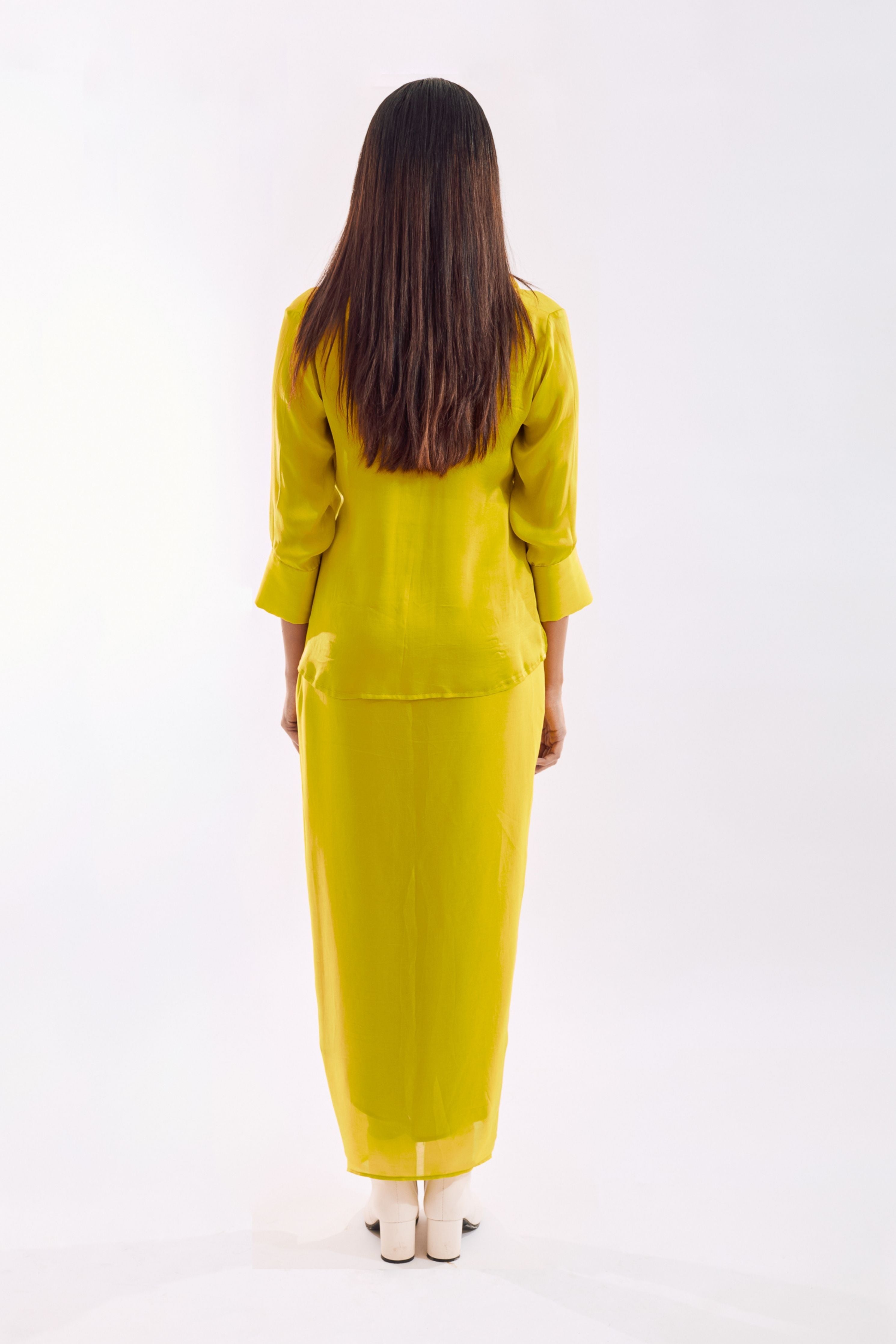 Lime Side Tie Co-Ord set