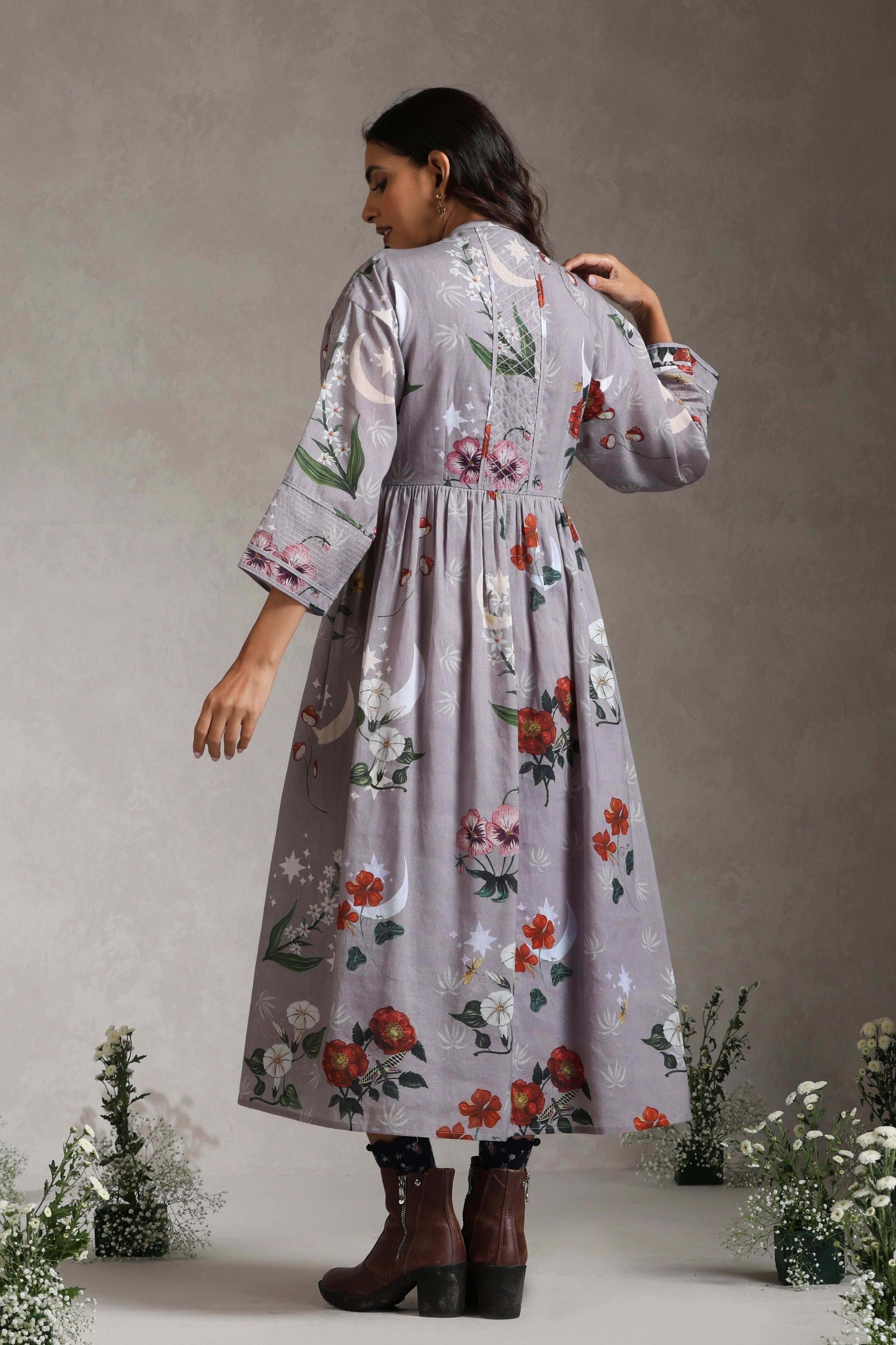 Luna Lavender Wrap Dress