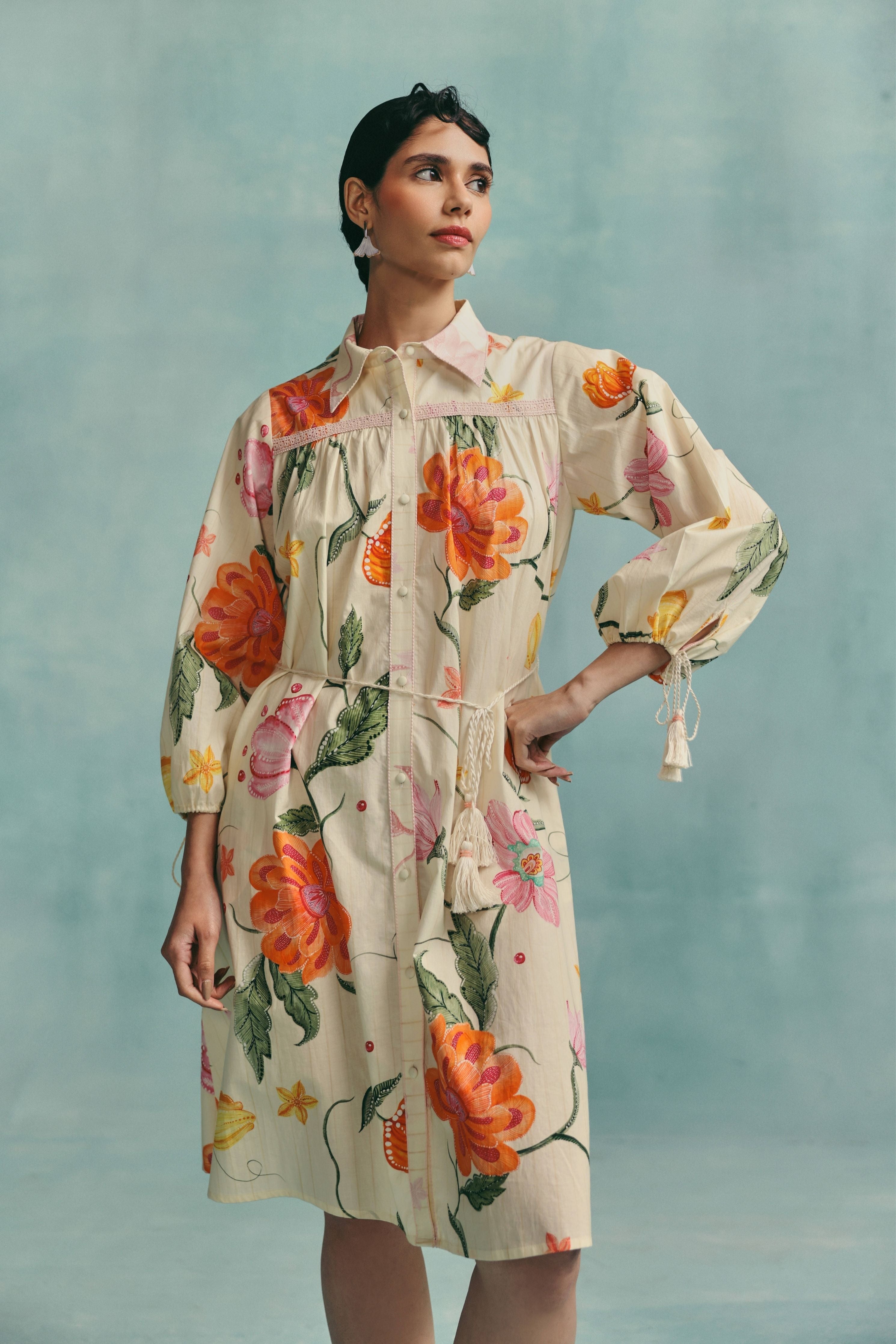 Dahlia Shirt Dress Ecru