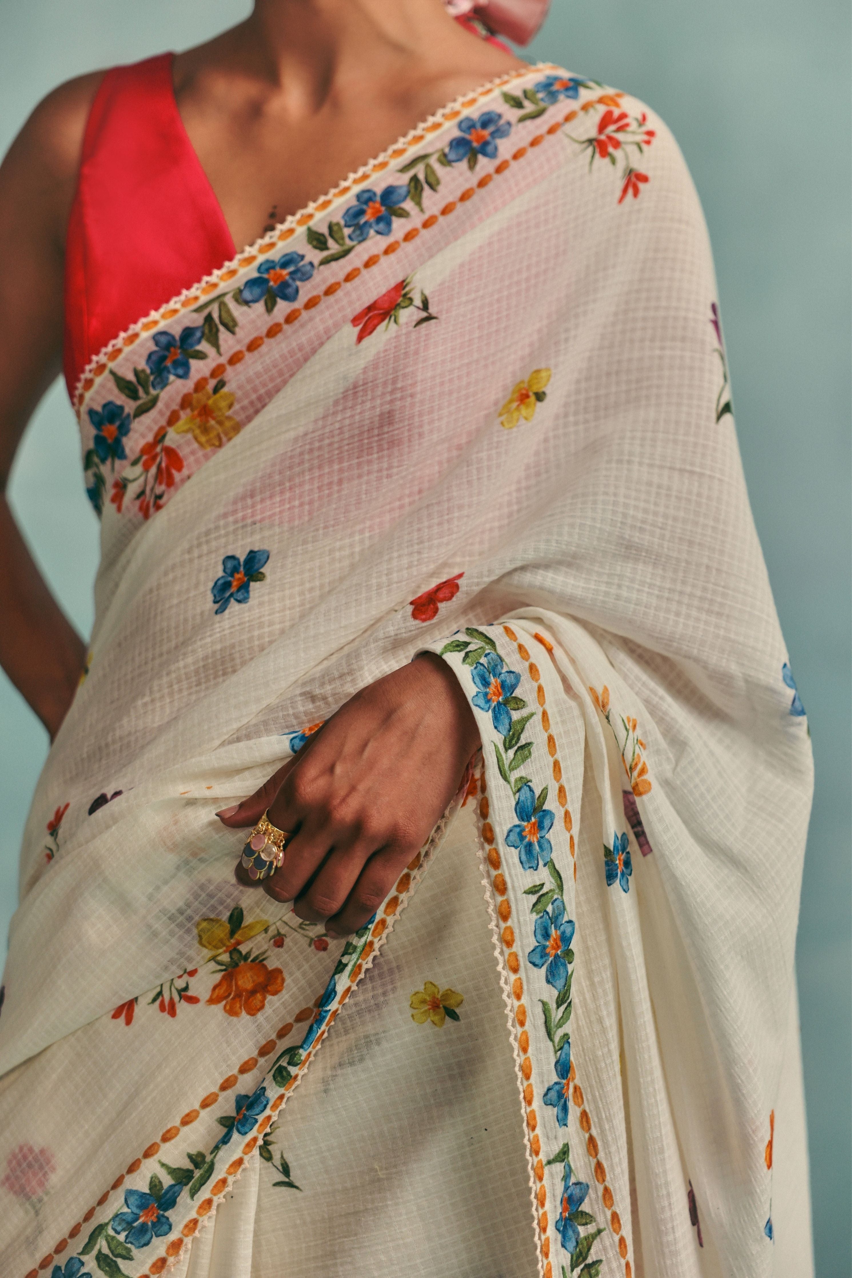 Daisy Saree Ecru