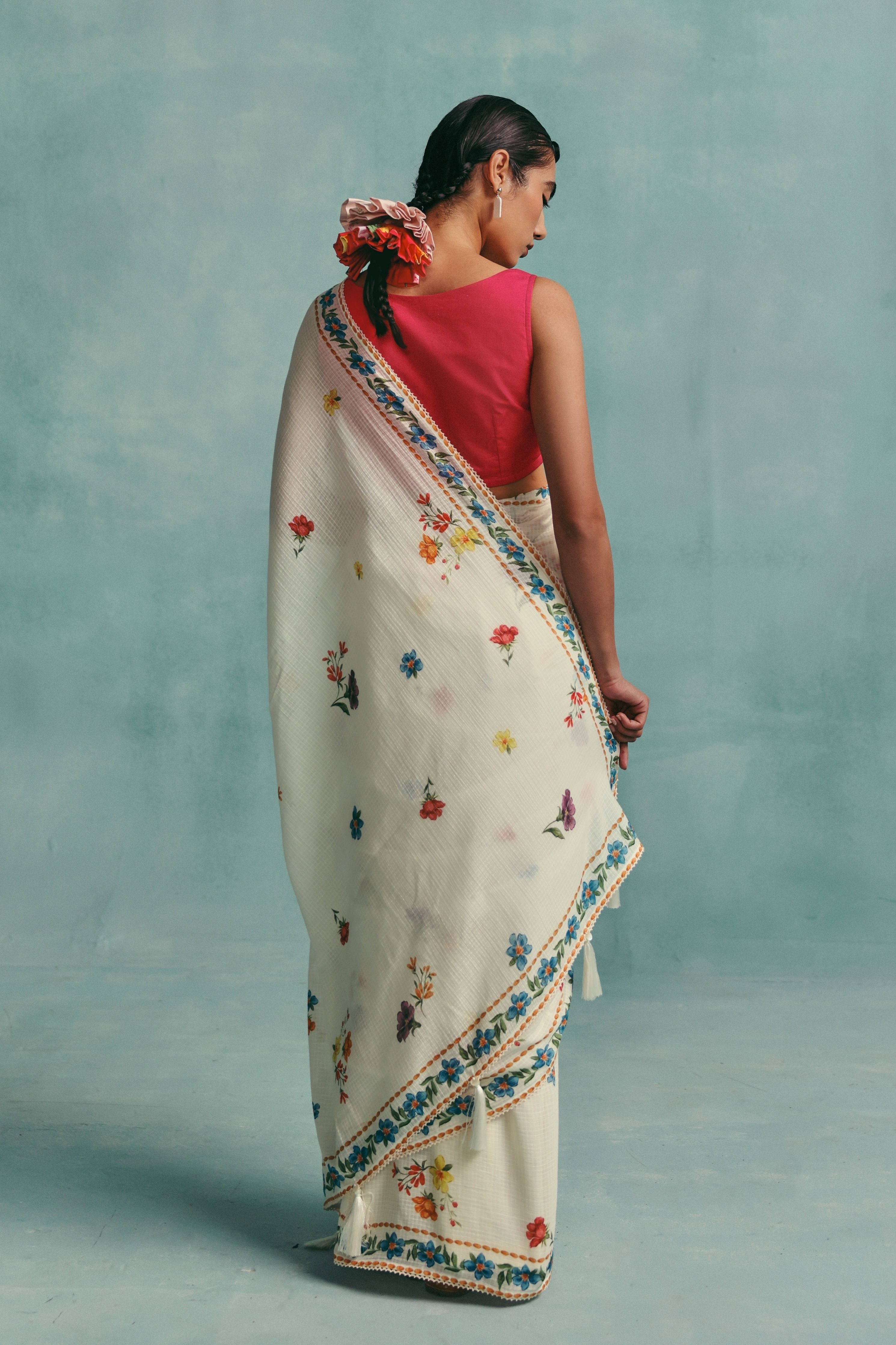 Daisy Saree Ecru