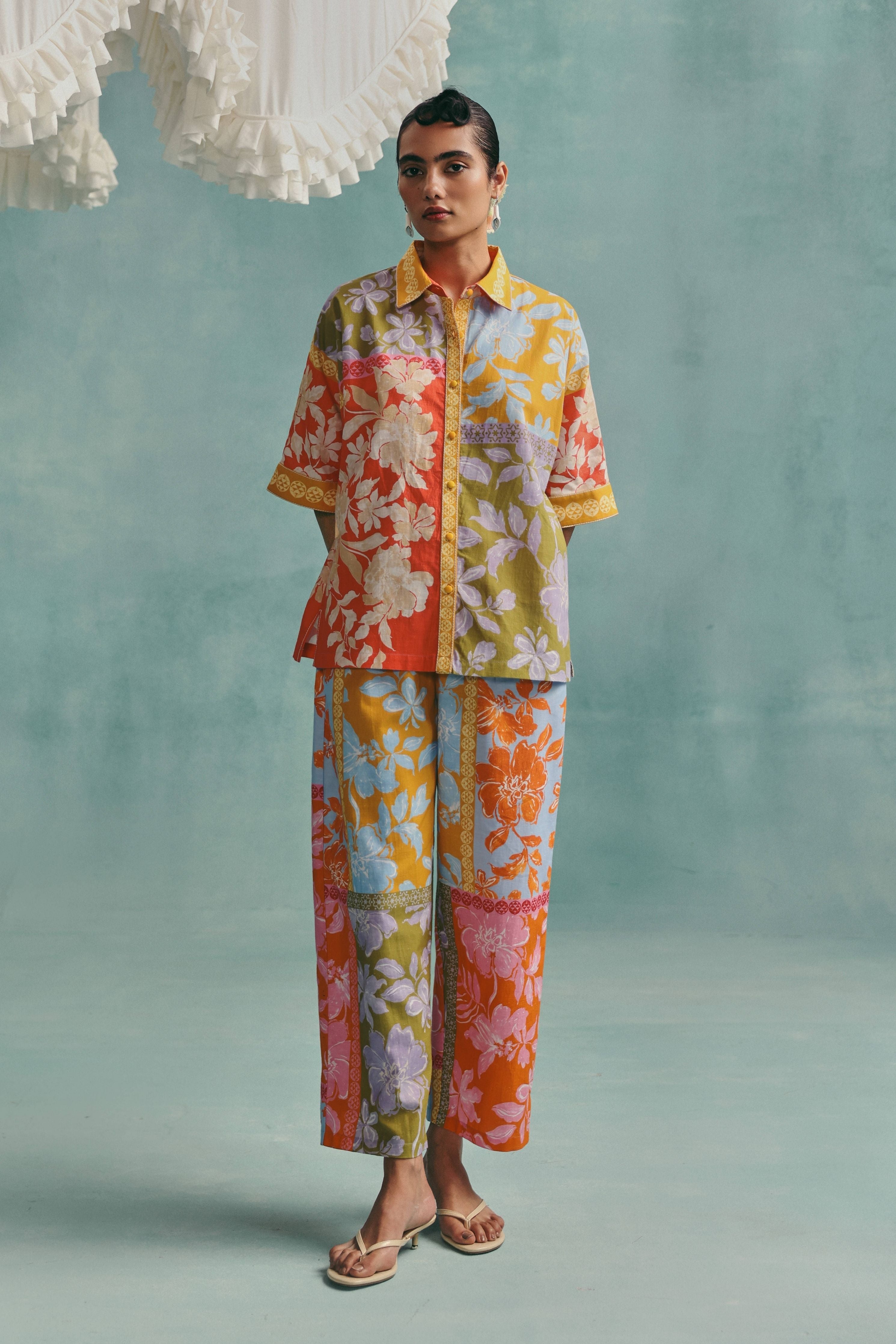 Patchwork Collared Co-Ord Set