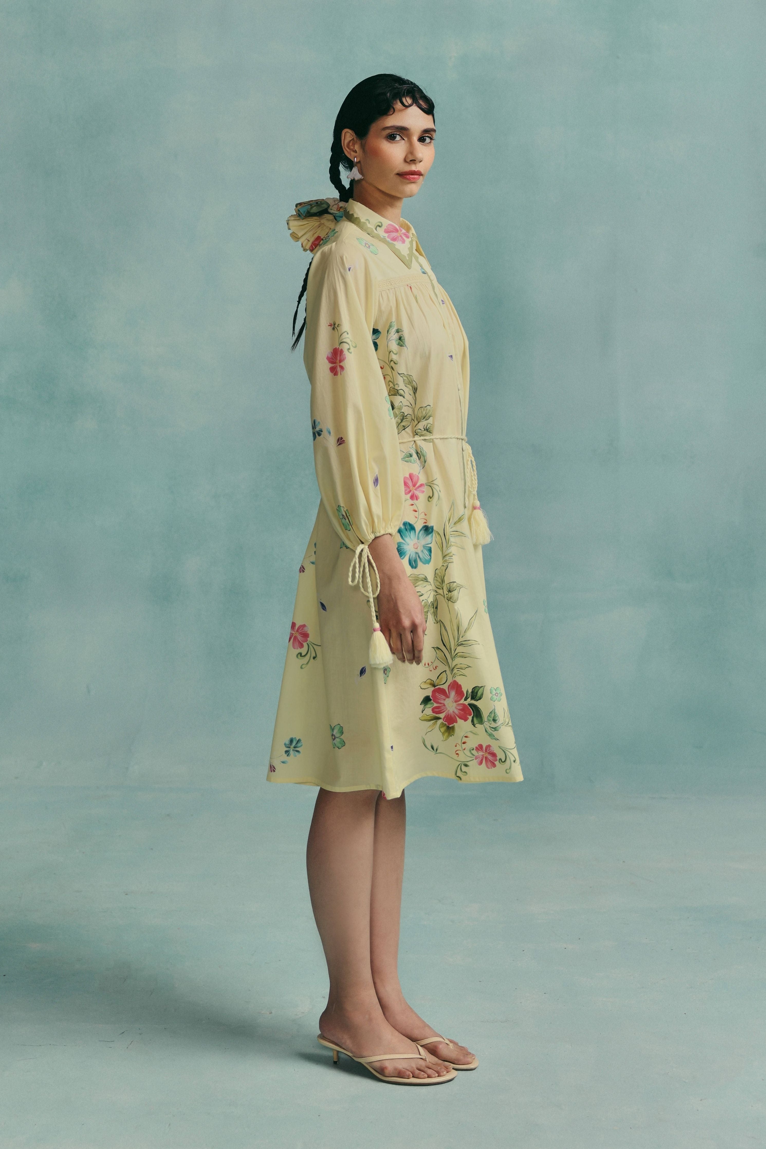 Rose Shirt Dress Lemon