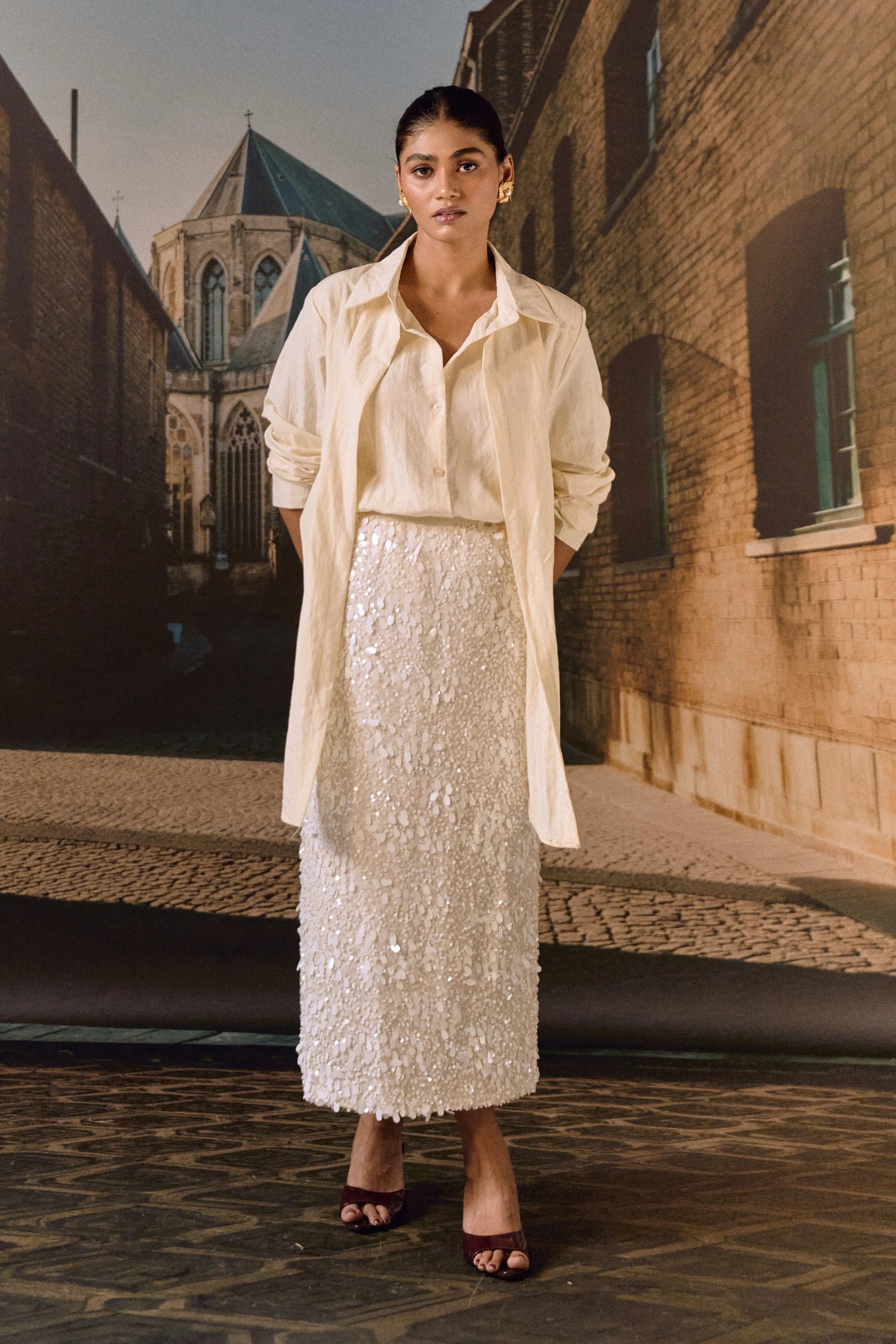 Multiway Tie Shirt- Ivory