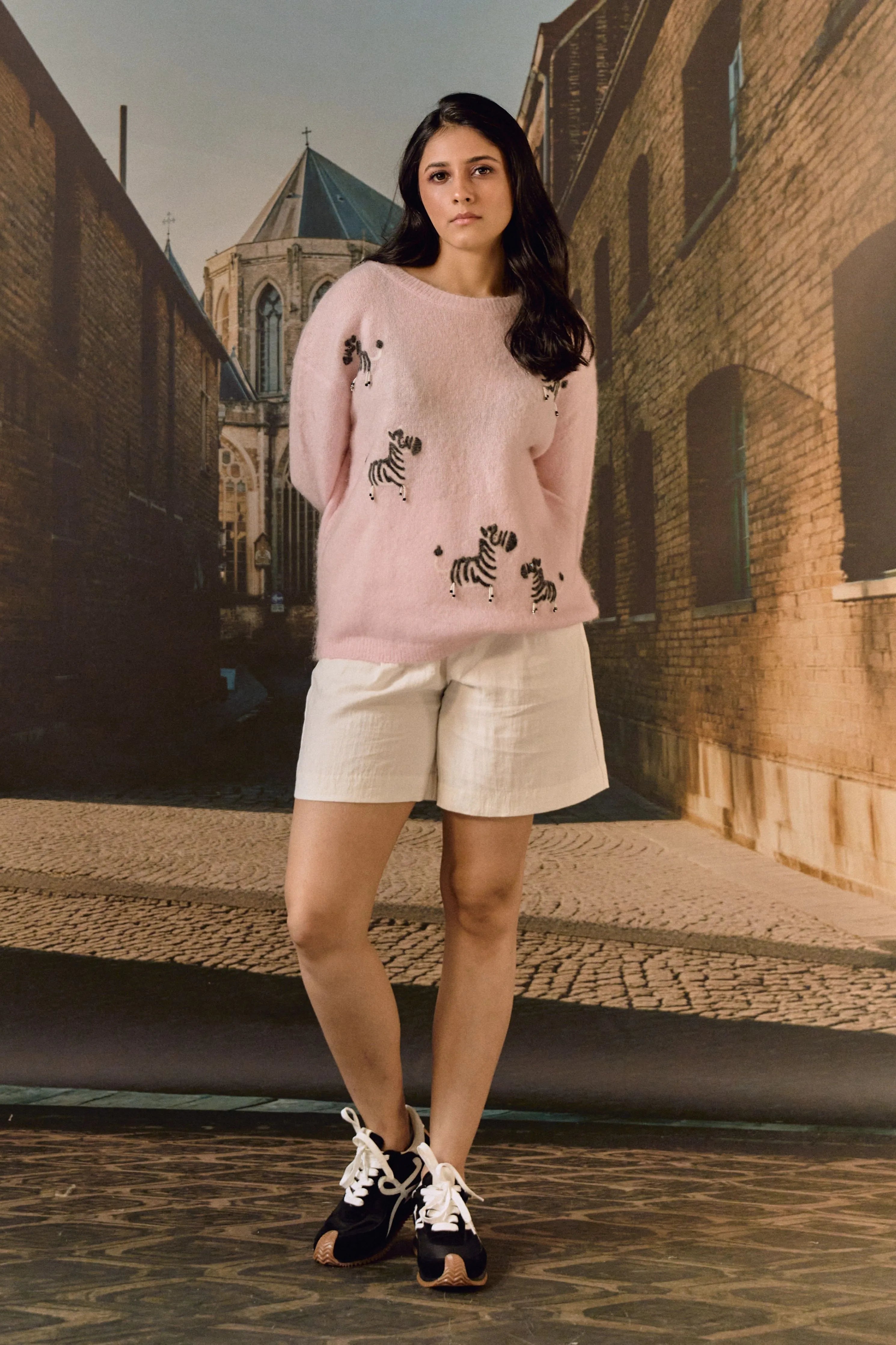 Zebra Cardigan - Pink