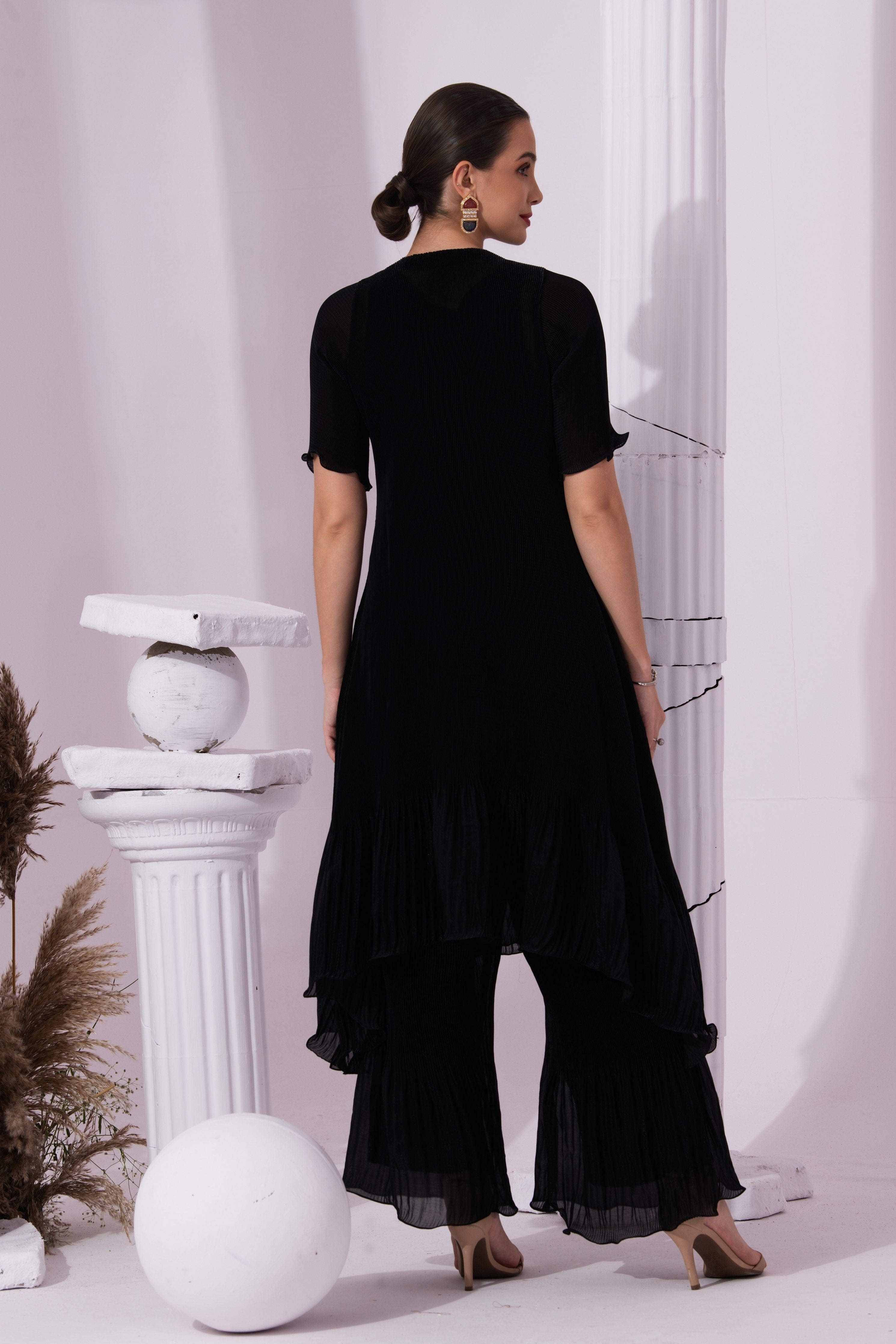 Metalic Black Kurta Set