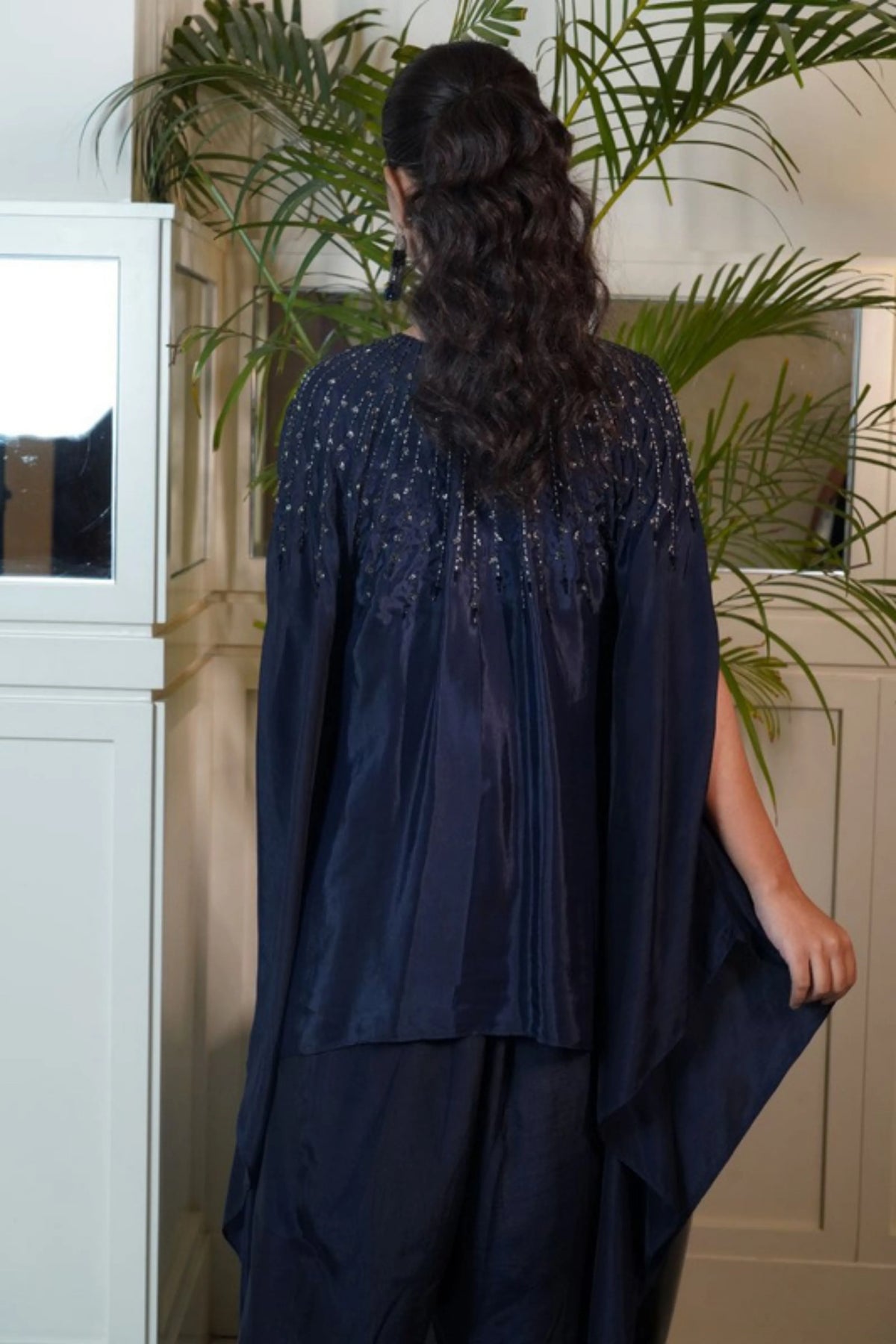 Blue Smocked Nalki Co-Ord Set