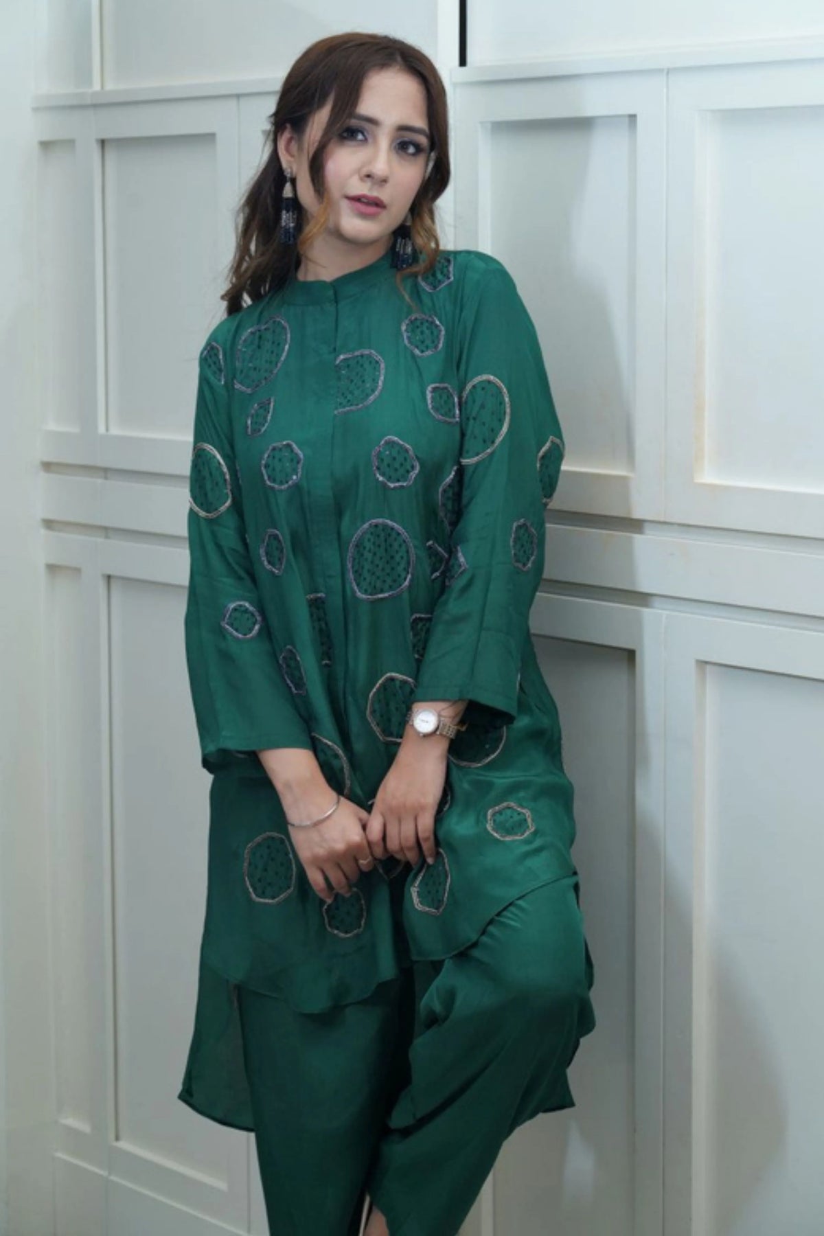 Green Resham Co-Ord Set