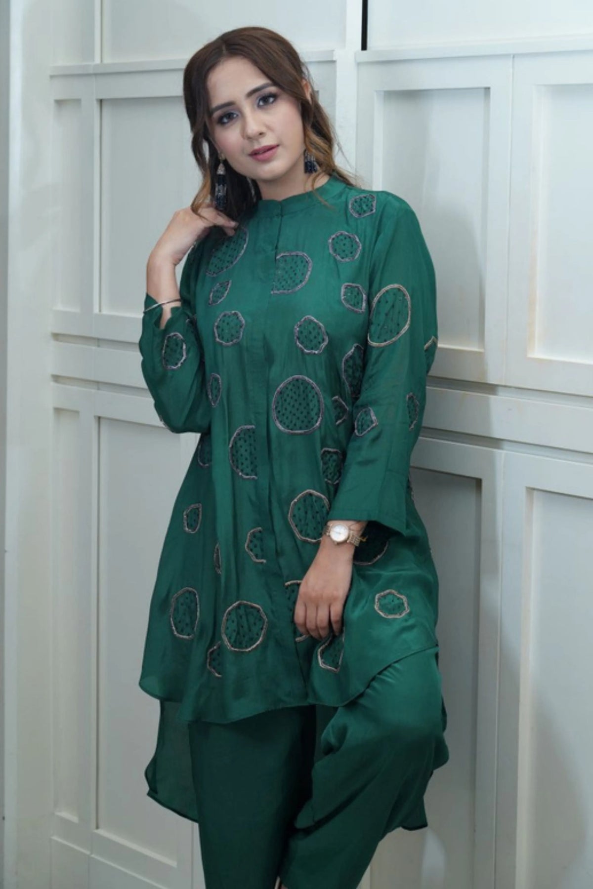 Green Resham Co-Ord Set