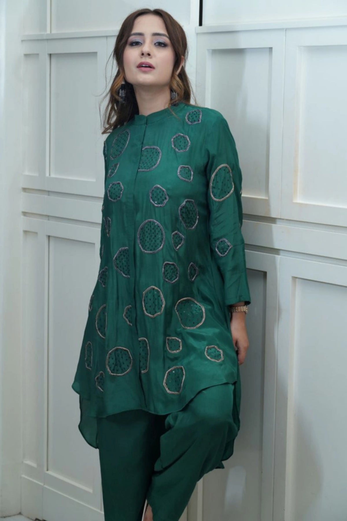 Green Resham Co-Ord Set