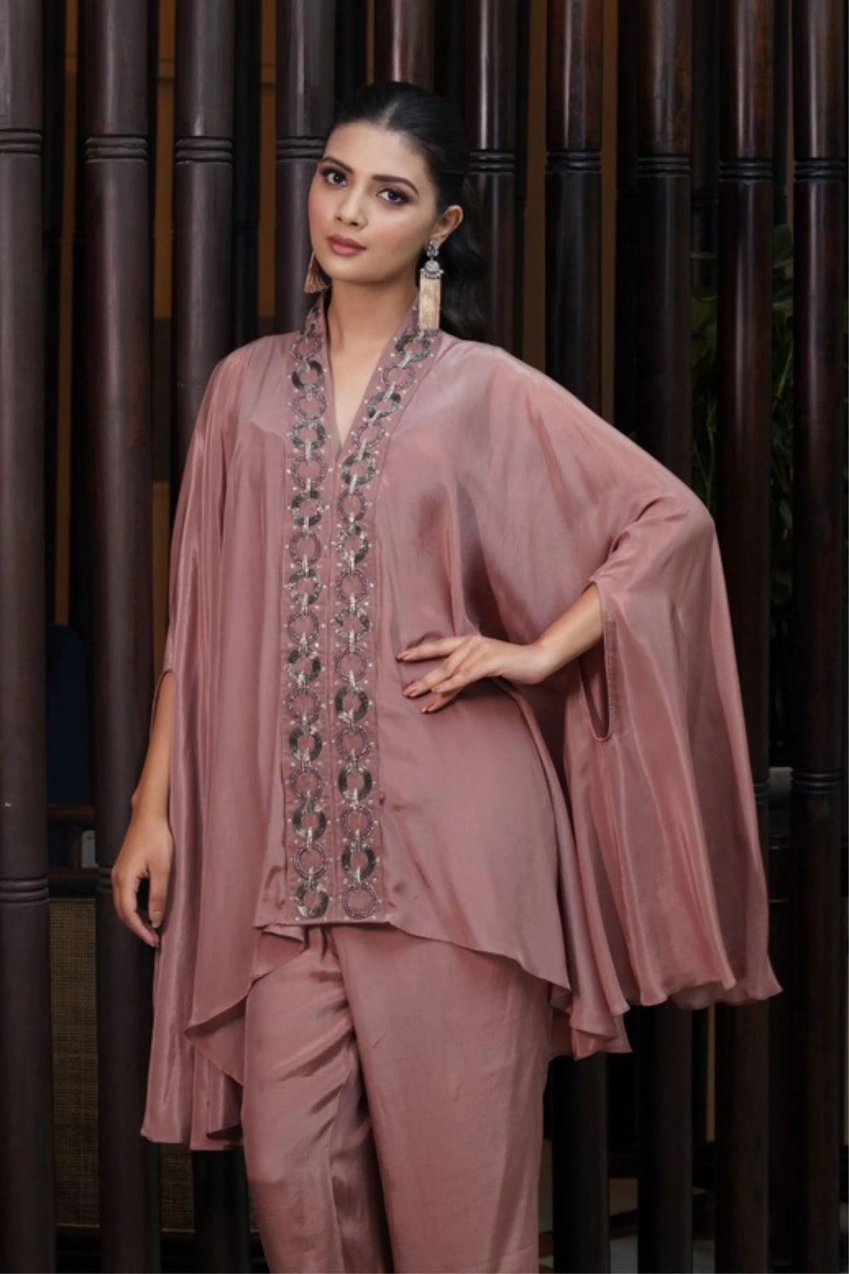 Brown Cape Co-Ord Set
