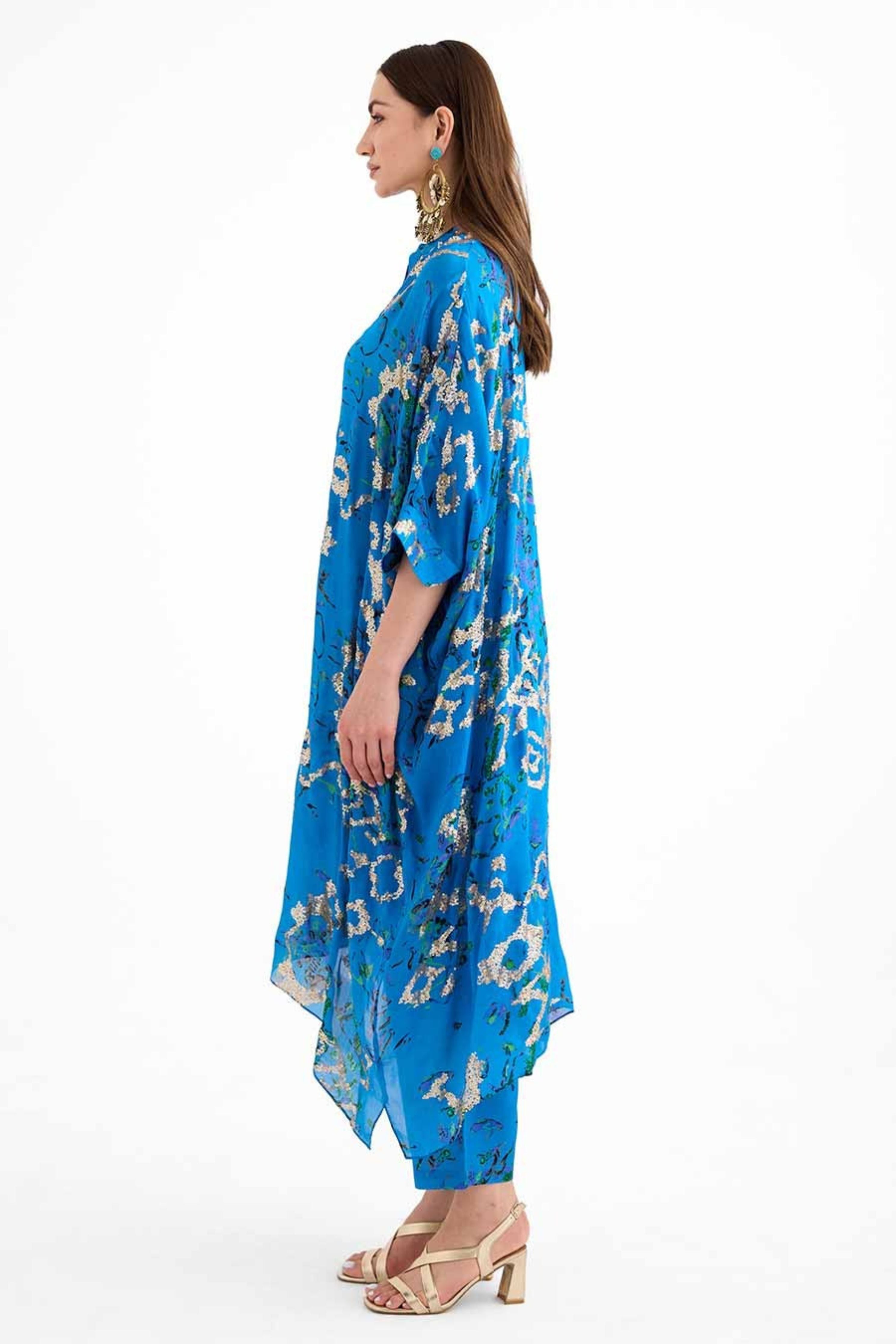 Sequins Long Kaftan Set