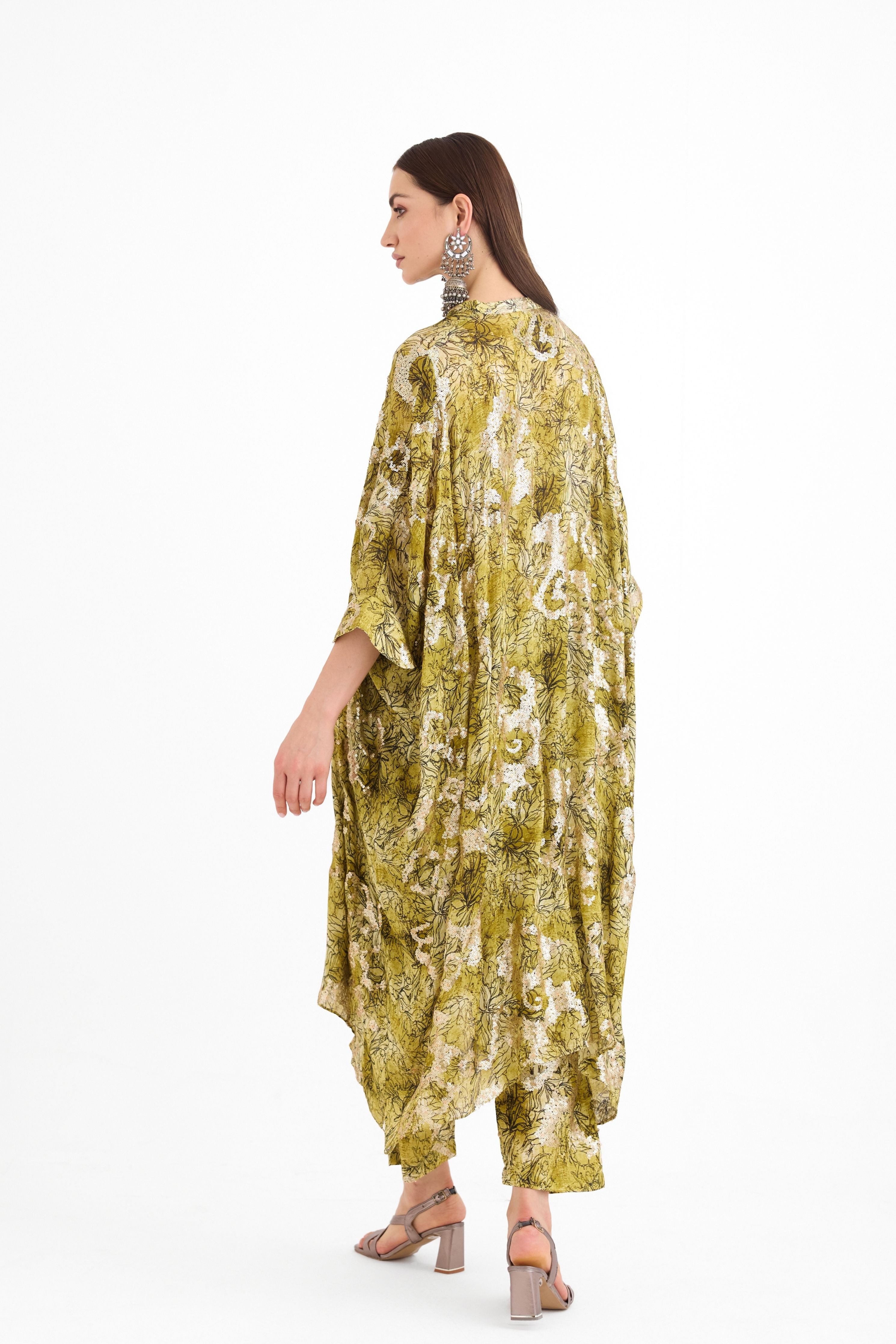 Gol Sequins Long Kaftan Set