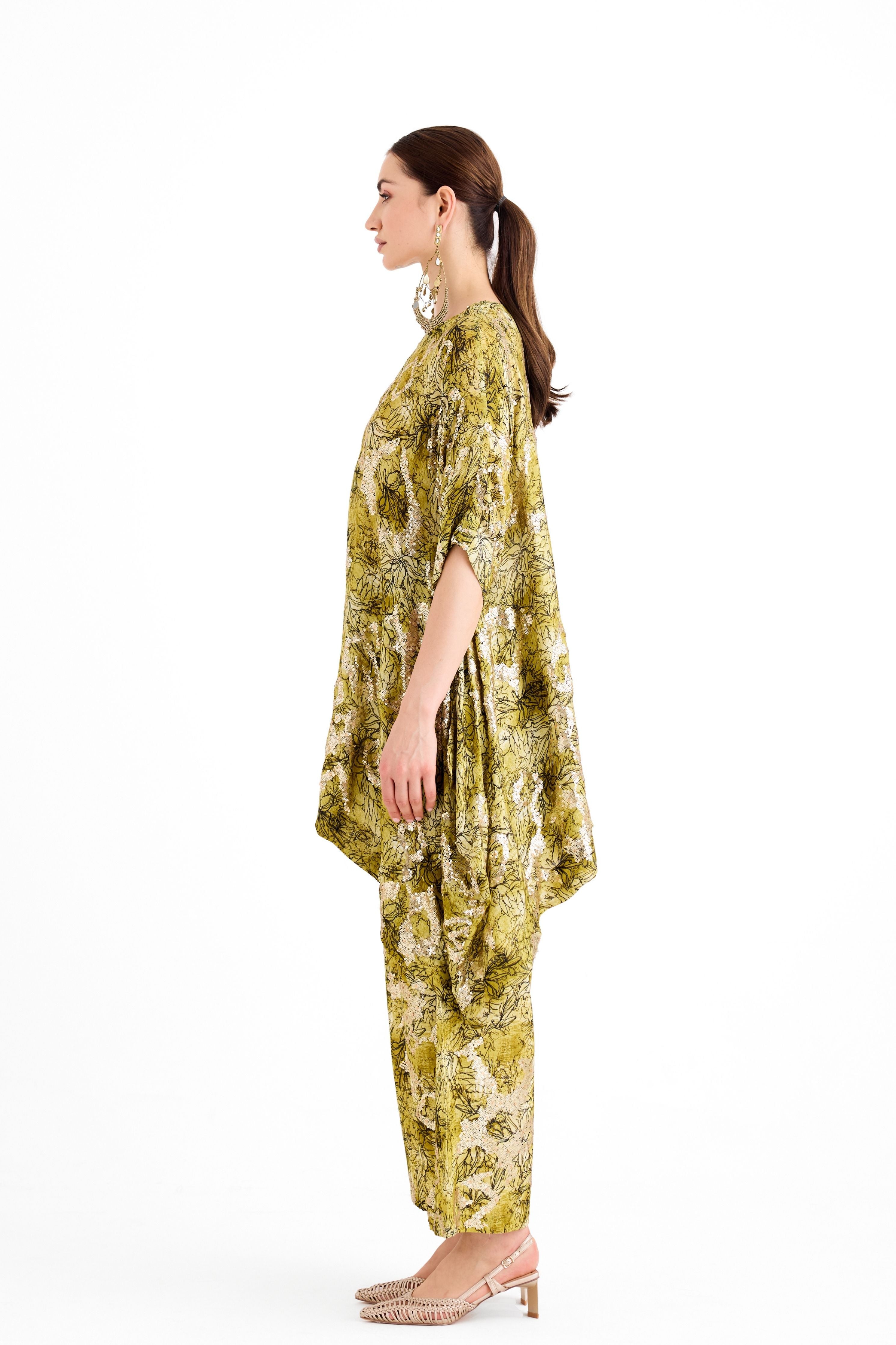 Gold Sequins Mayank Tunic Set