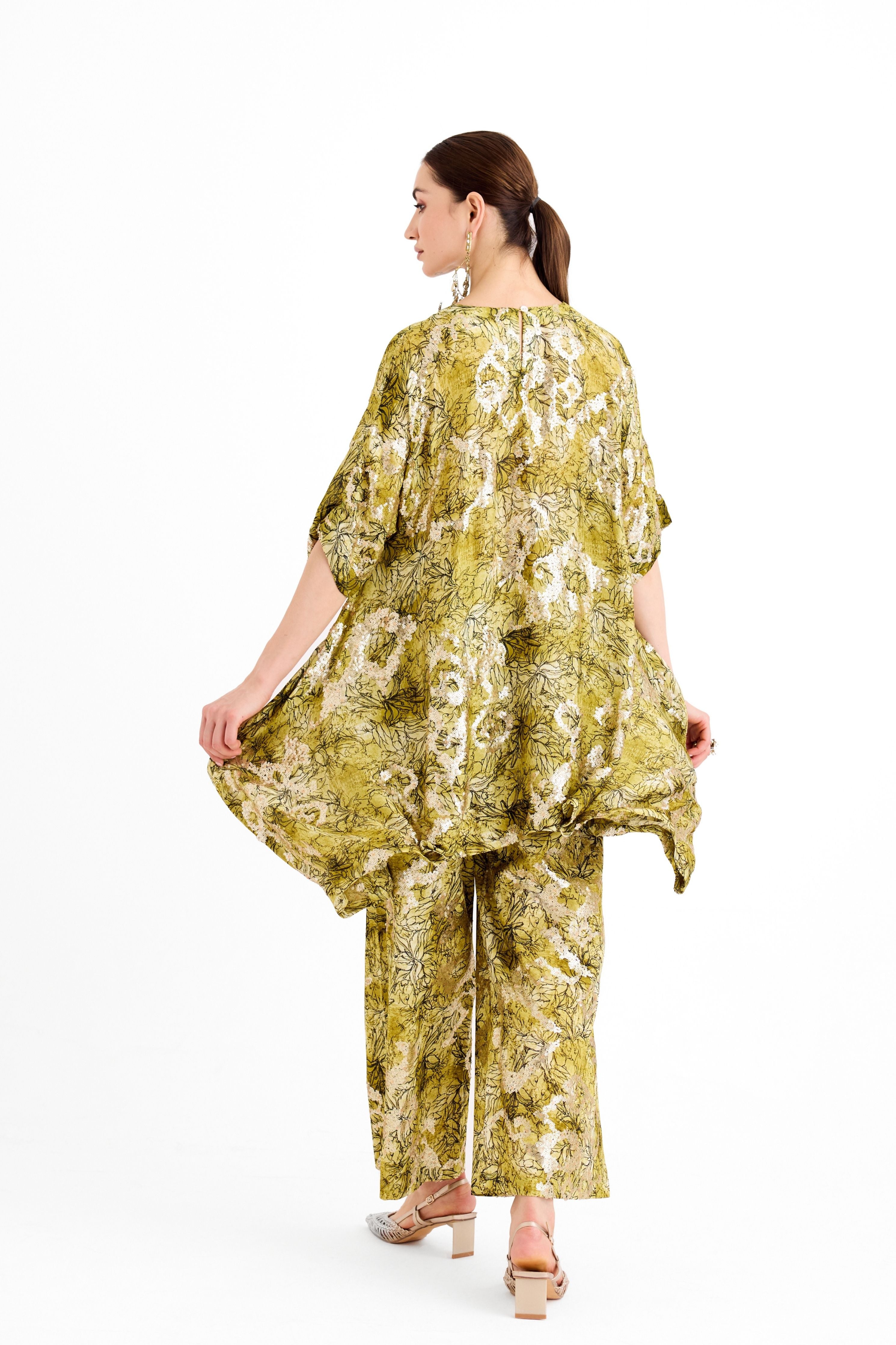 Gold Sequins Mayank Tunic Set