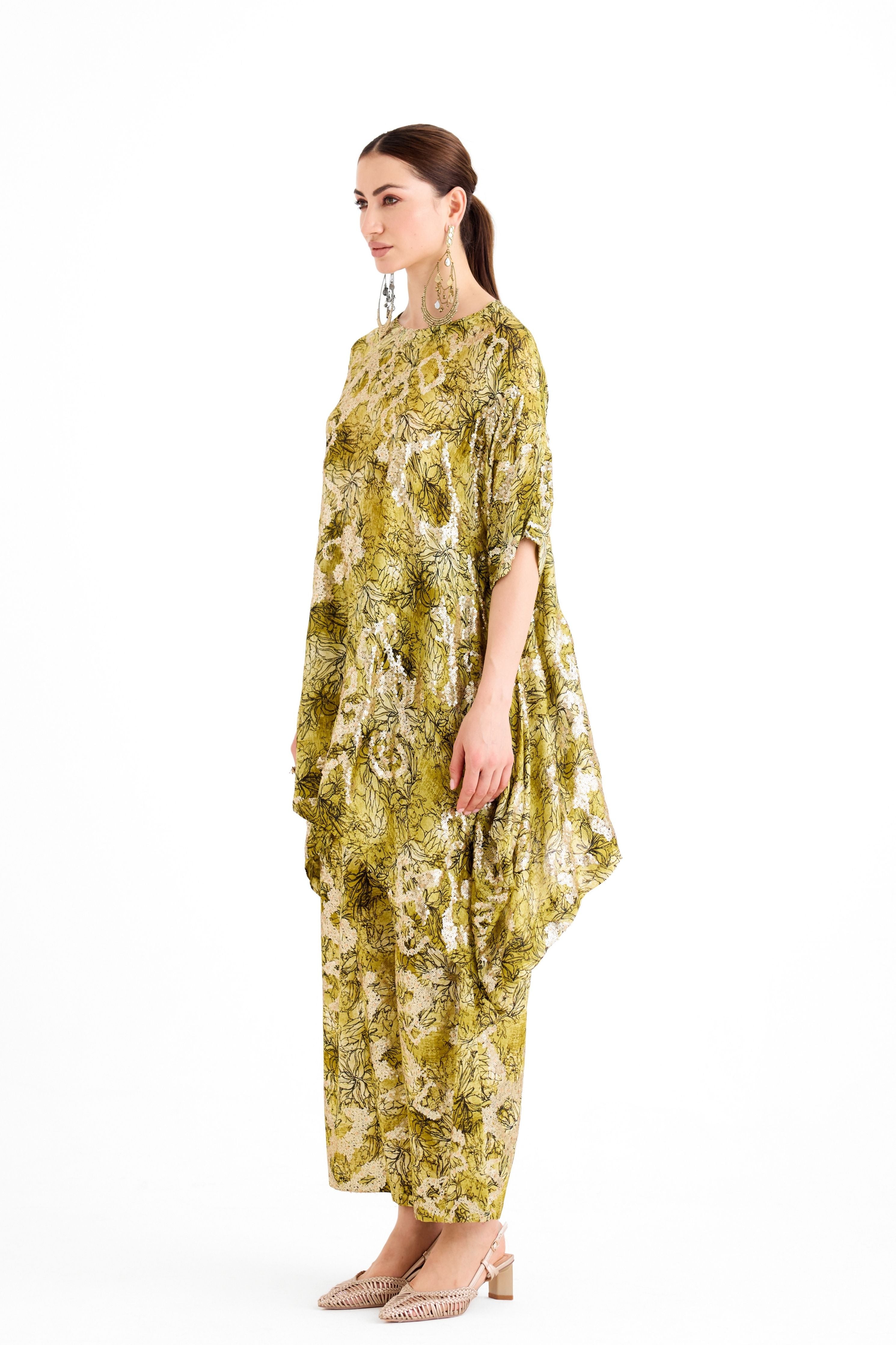 Gold Sequins Mayank Tunic Set