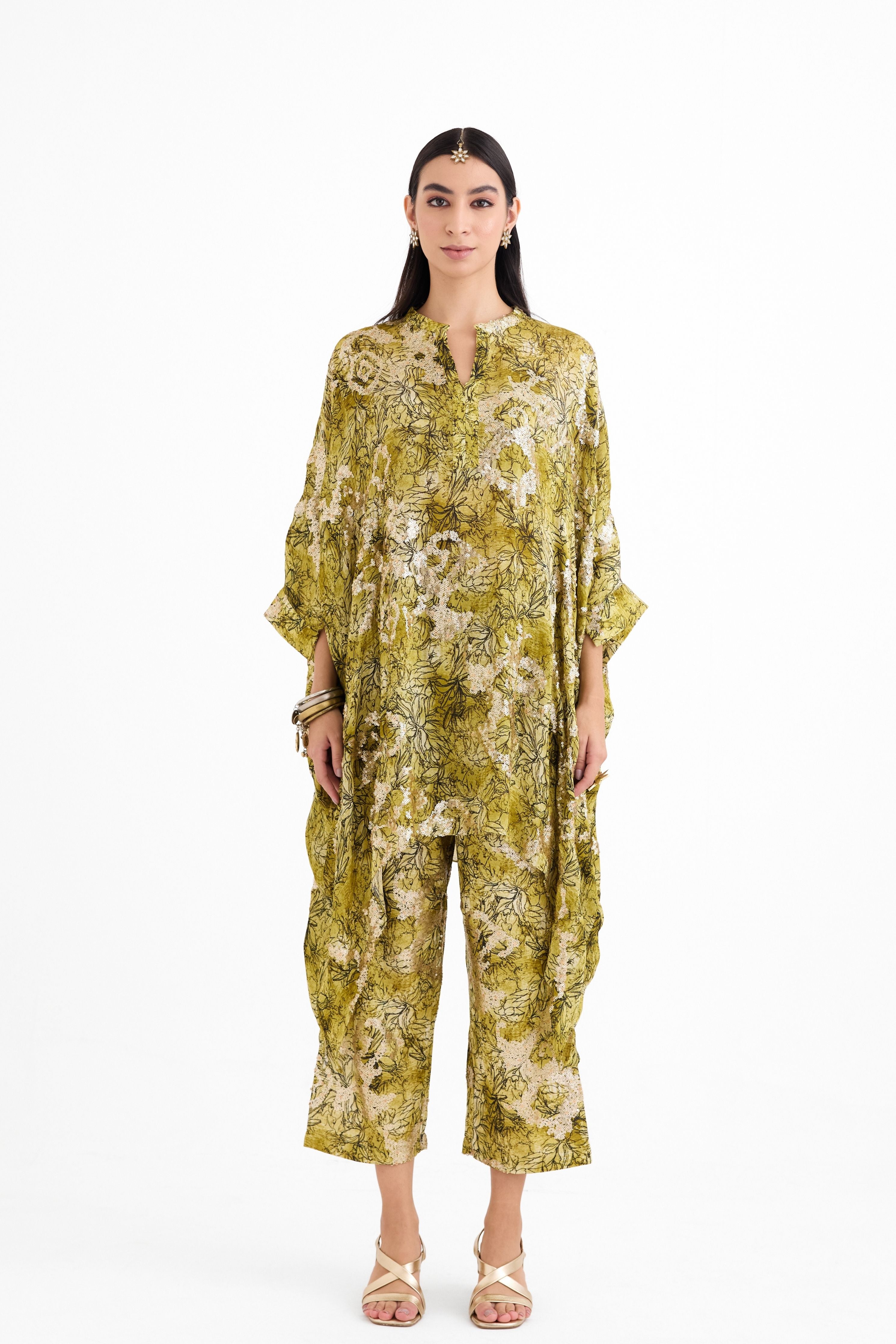 Gold Kaftan Set