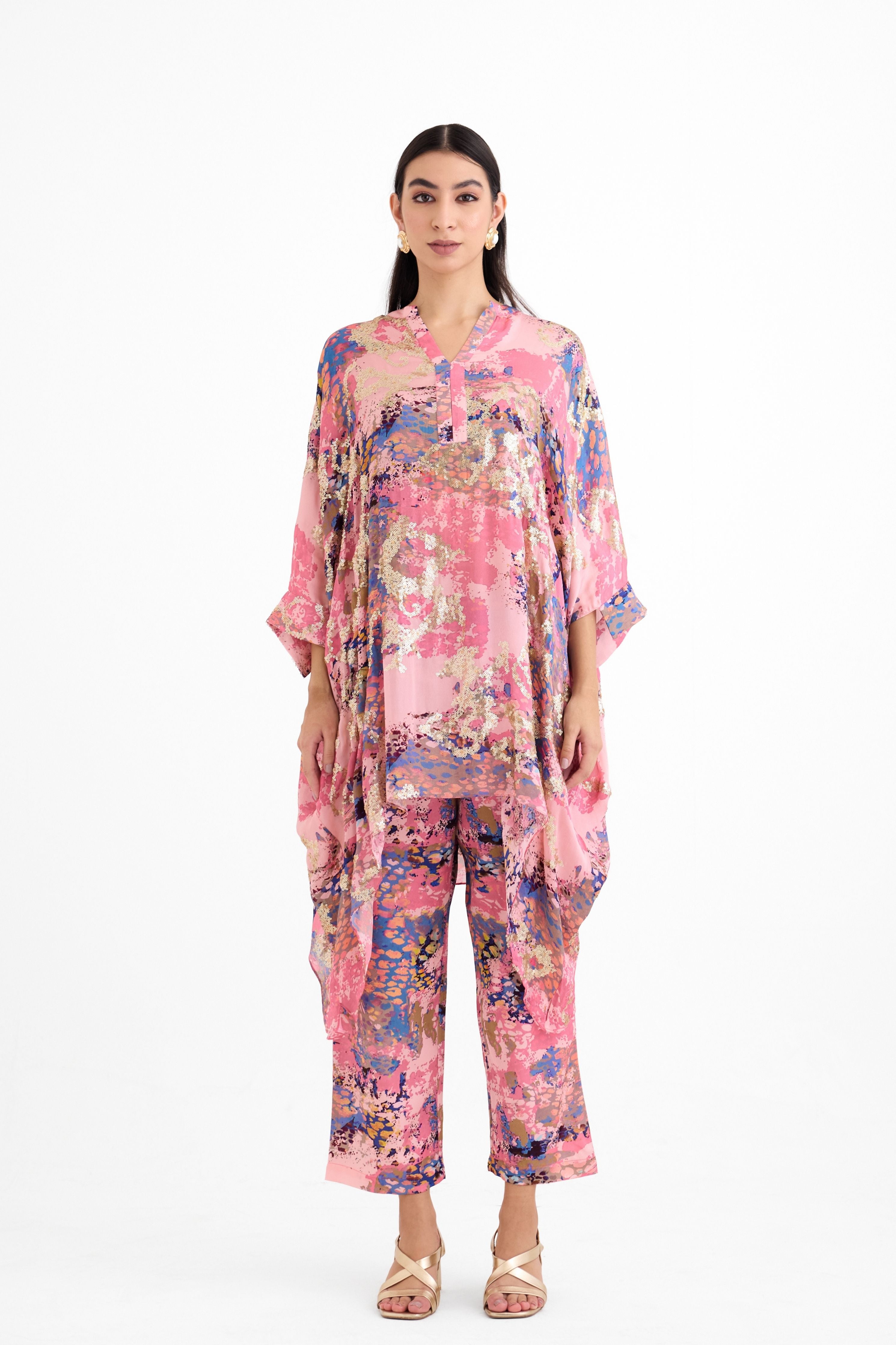 Sequins Kaftan Set