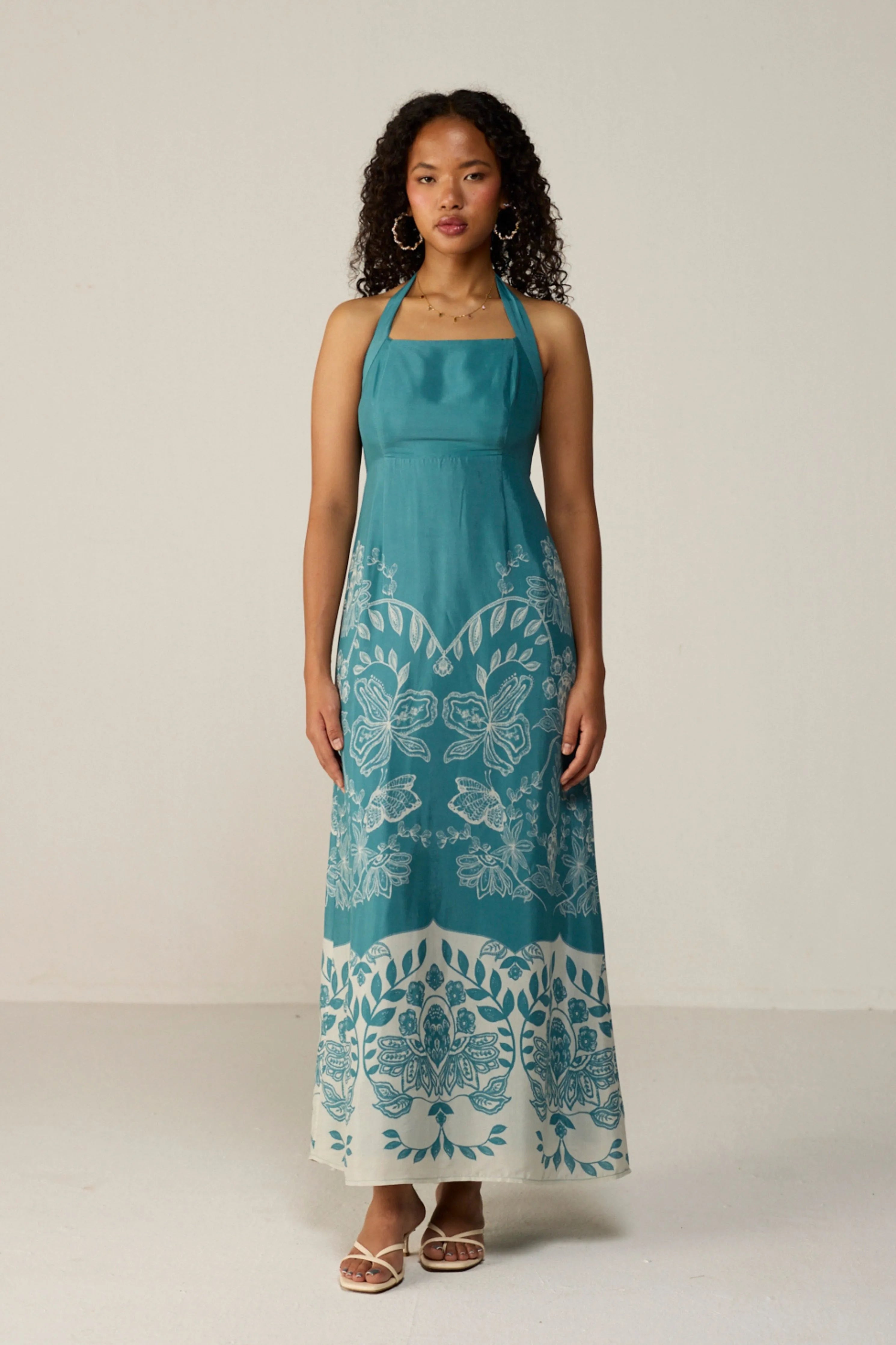 Blue Celeste Midi Dress