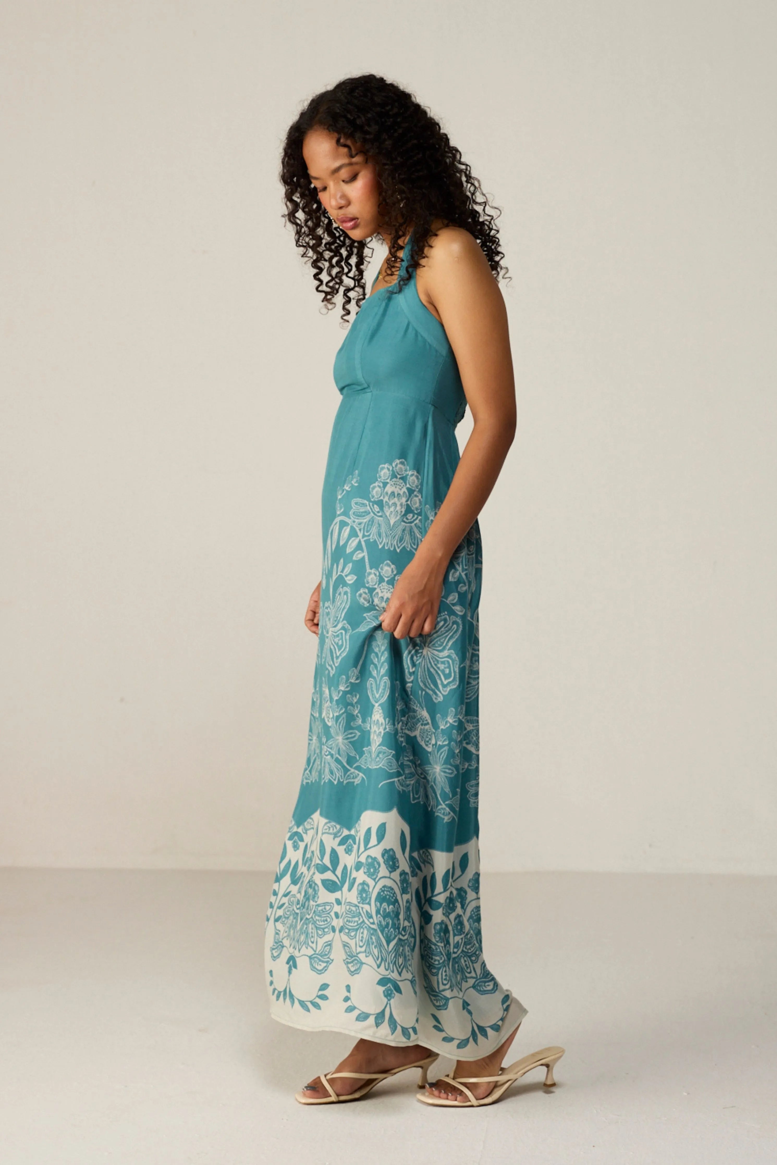 Blue Celeste Midi Dress