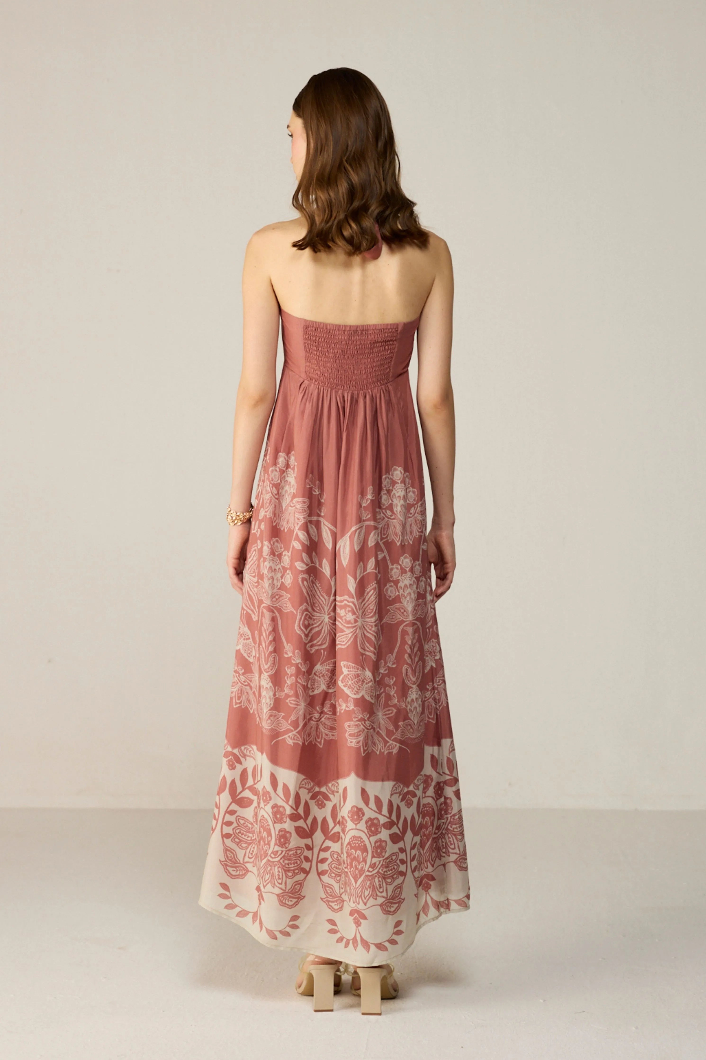 Pink Celeste Midi Dress