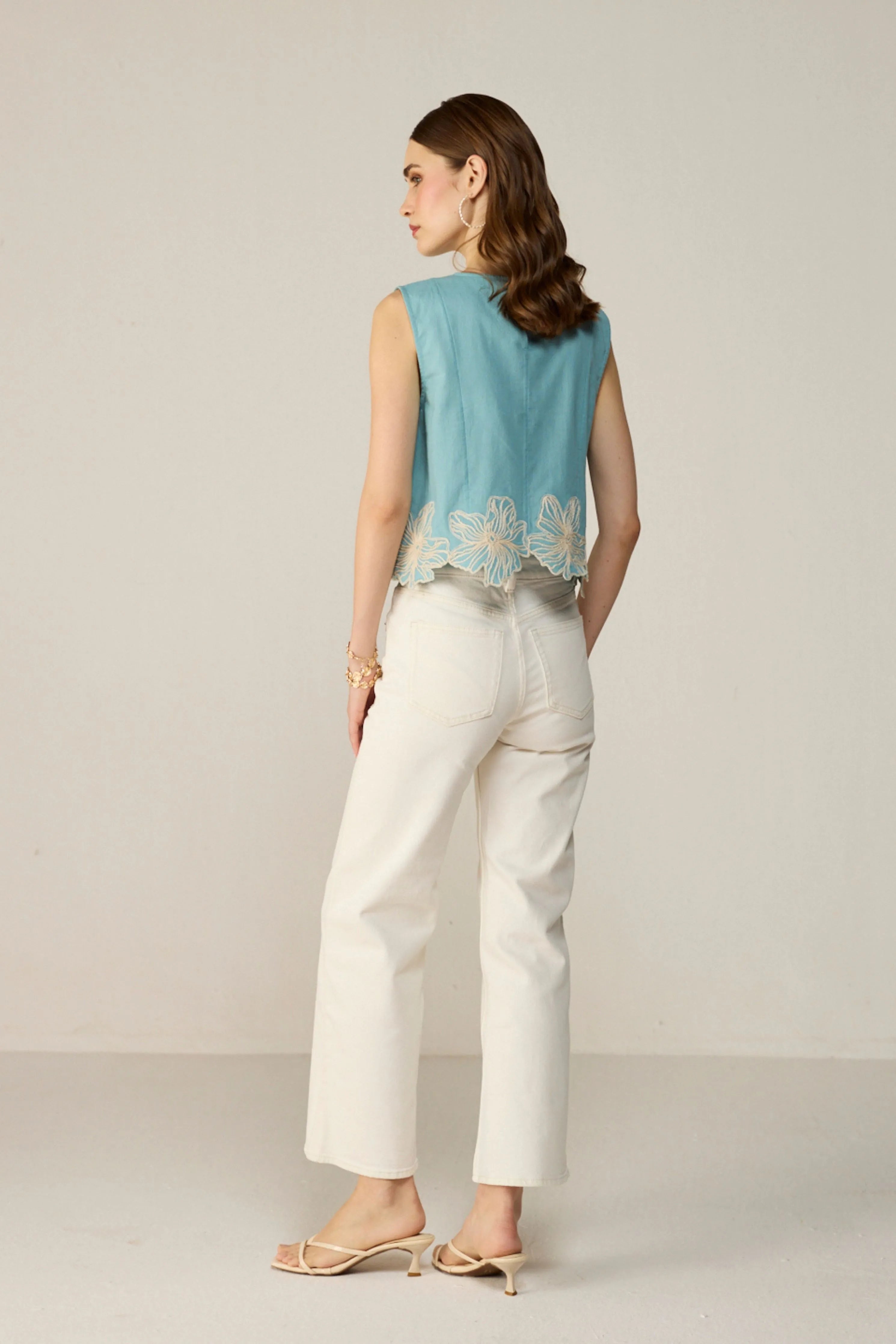 Blue Fiora Blouse