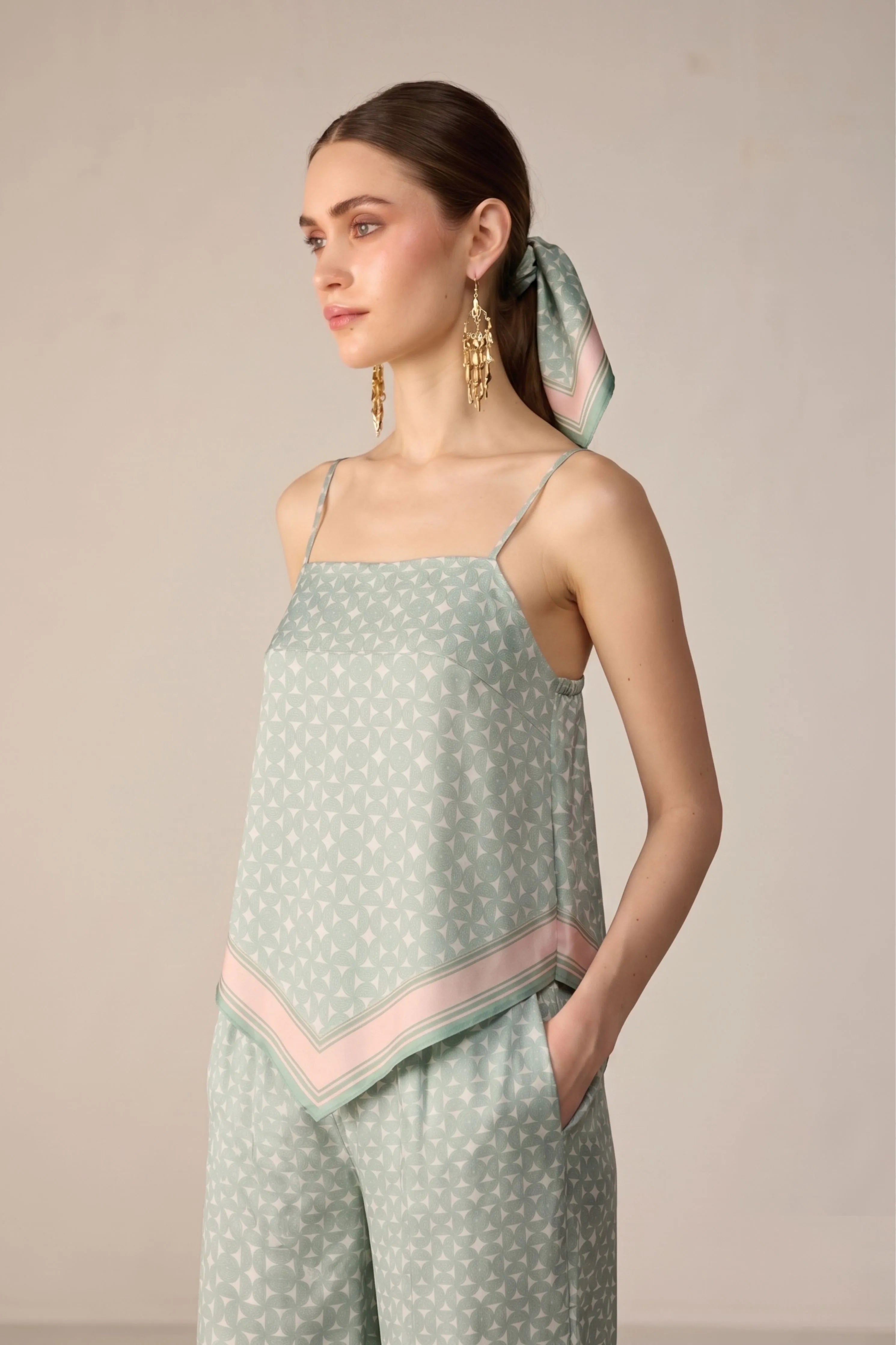 Green Yuna Top Co-ord Set