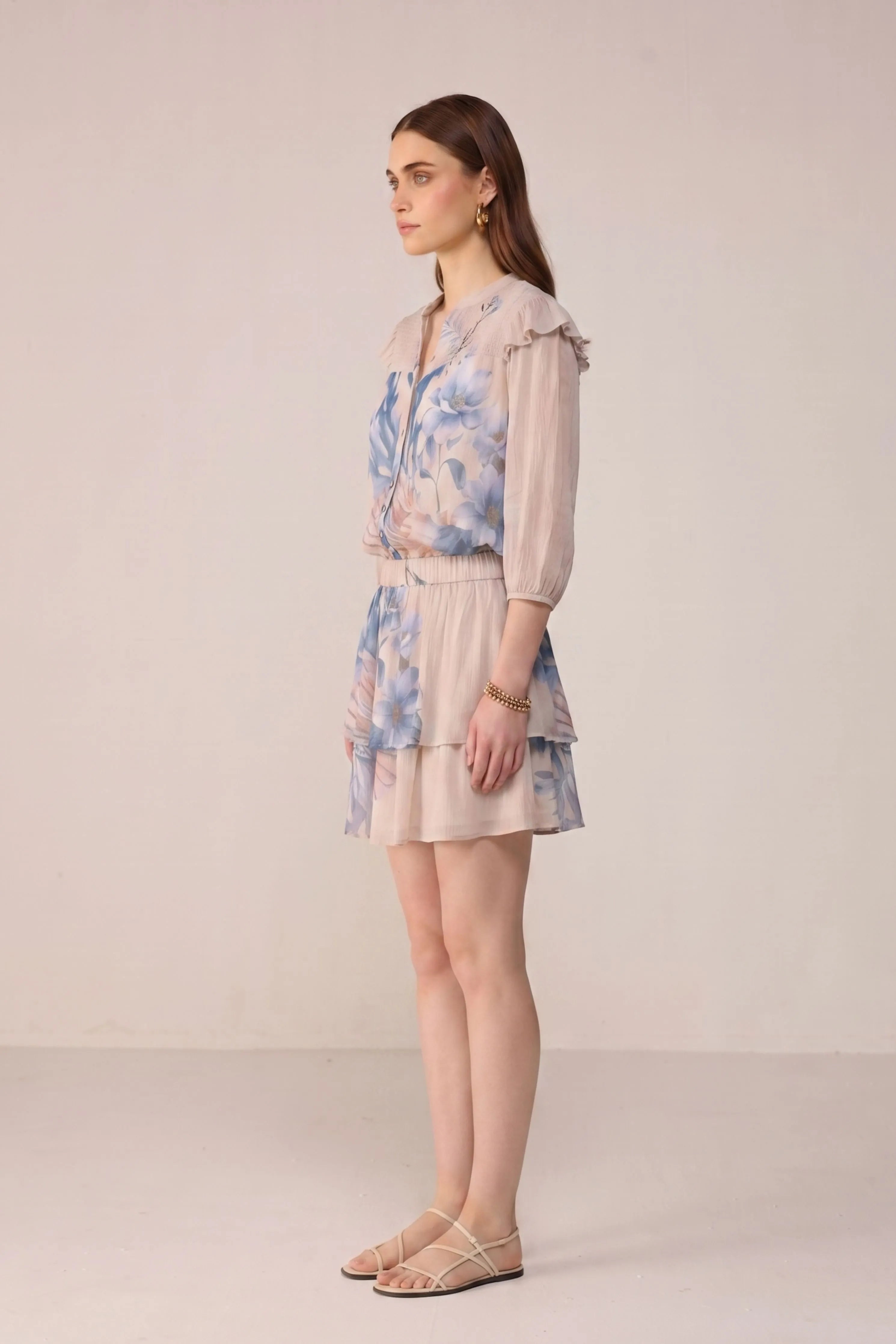Cream Camille Blouse Co-ord set