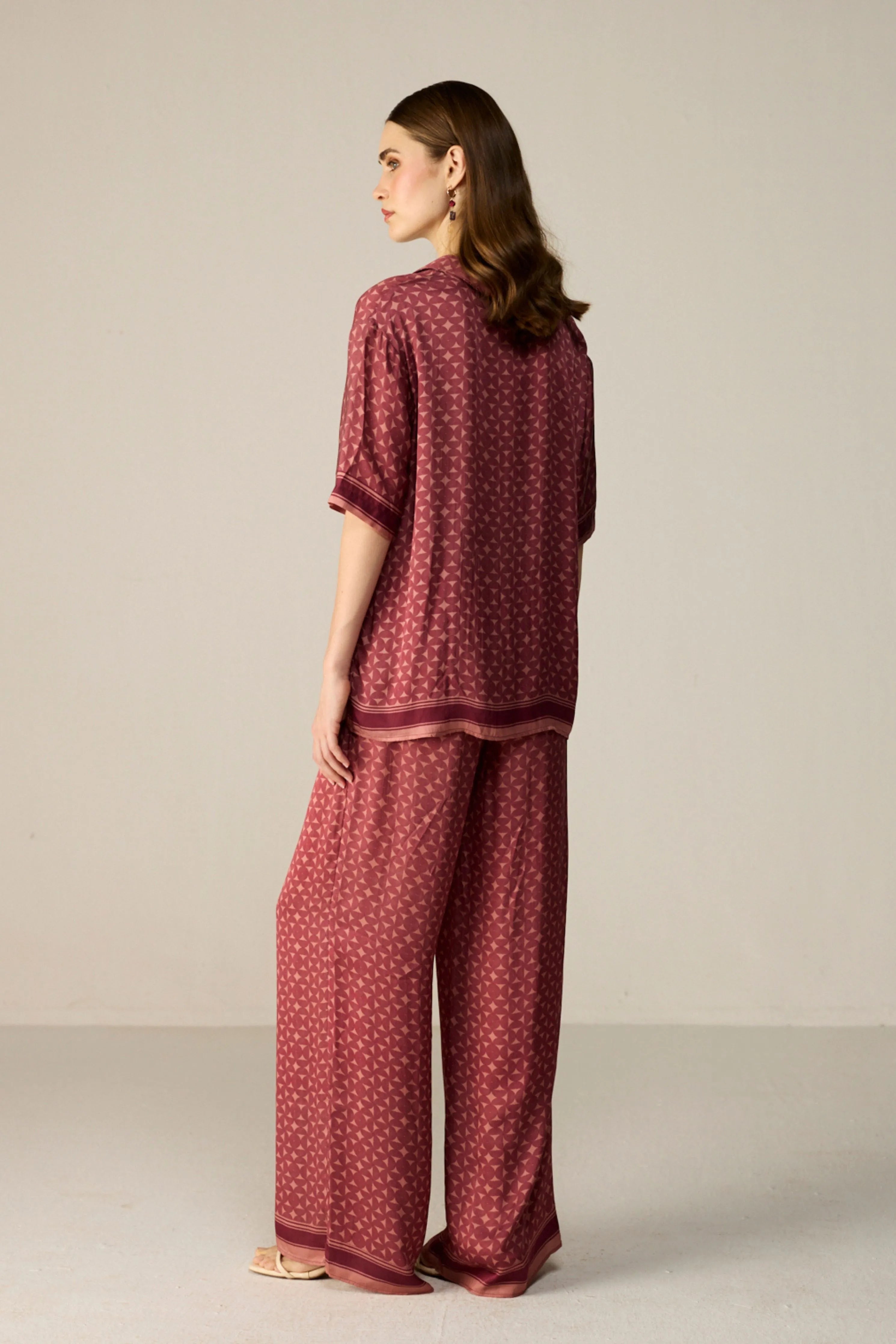 Maroon Noah Shirt Co-ord Set