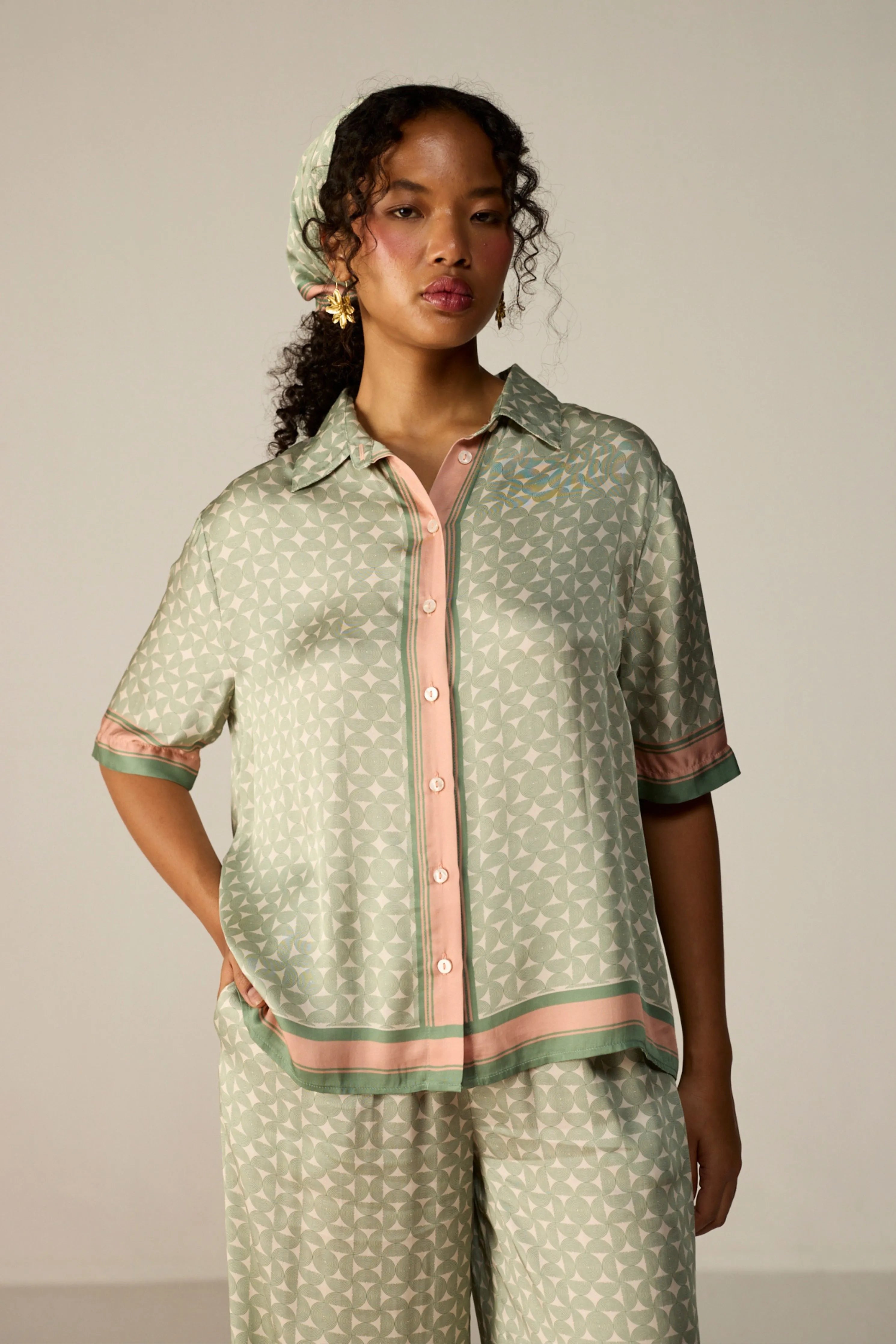 Green Noah Shirt Co-ord Set