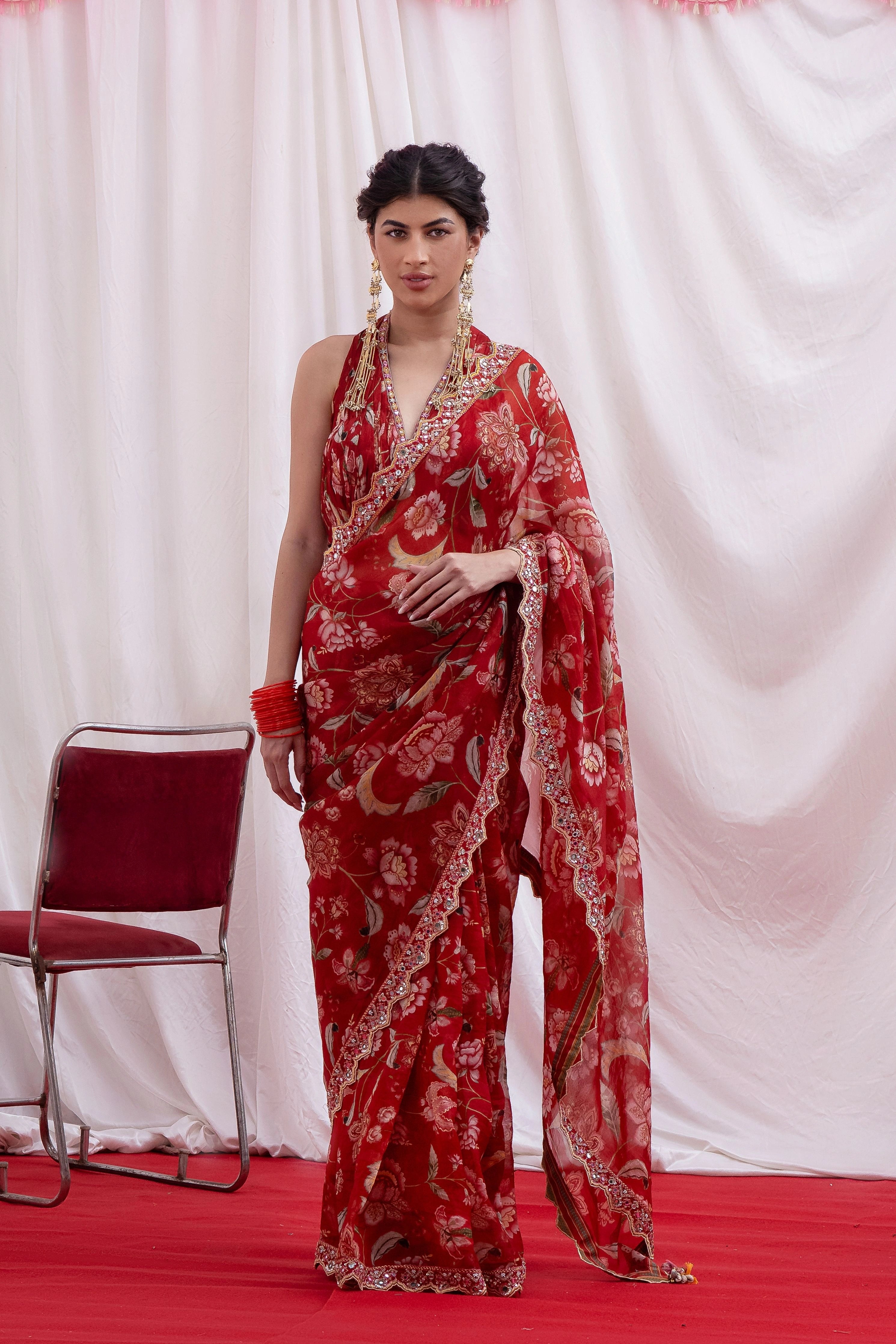 Gulnaar Sheesha Saree