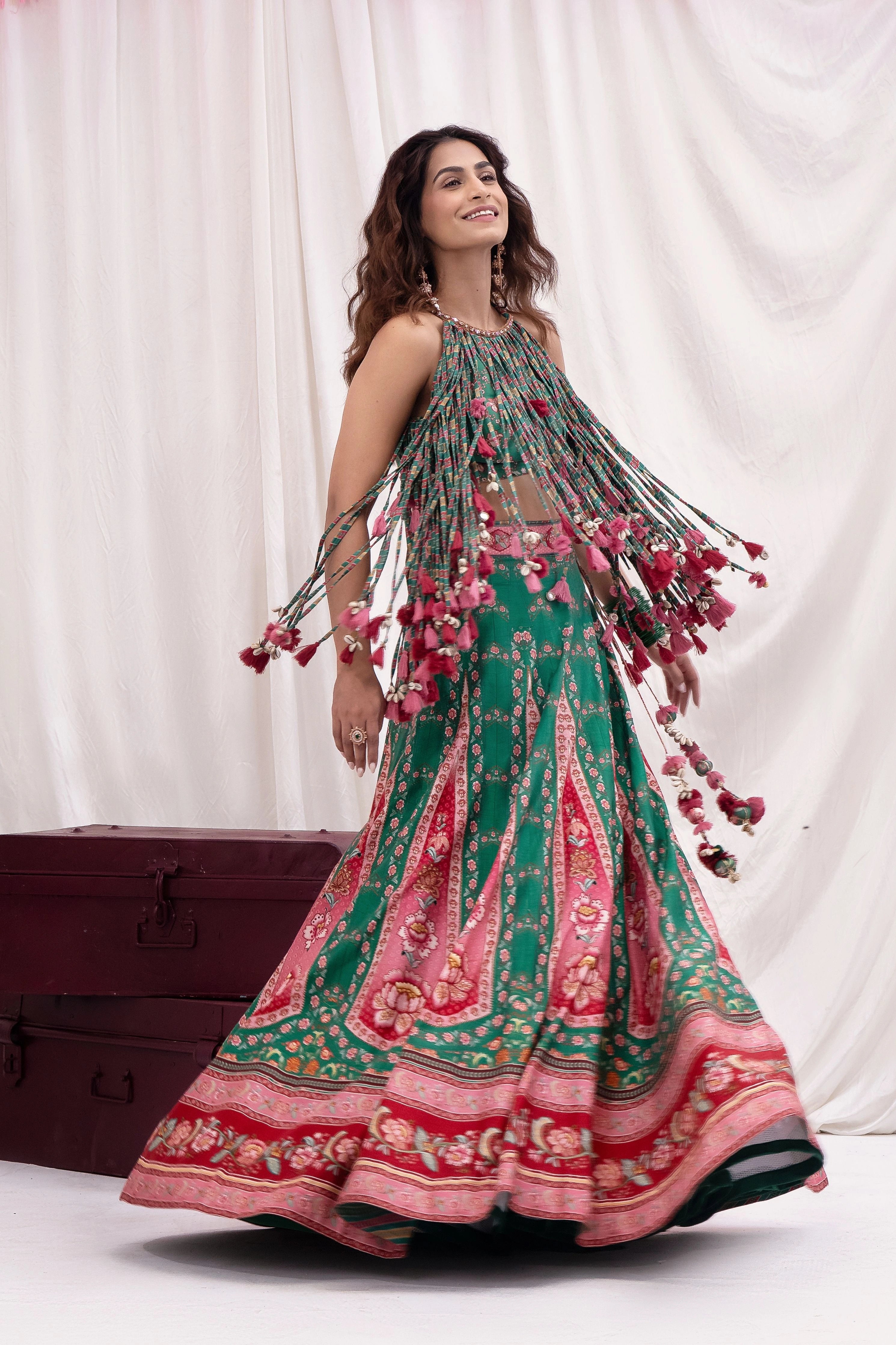Panna Ghoomar Lehenga