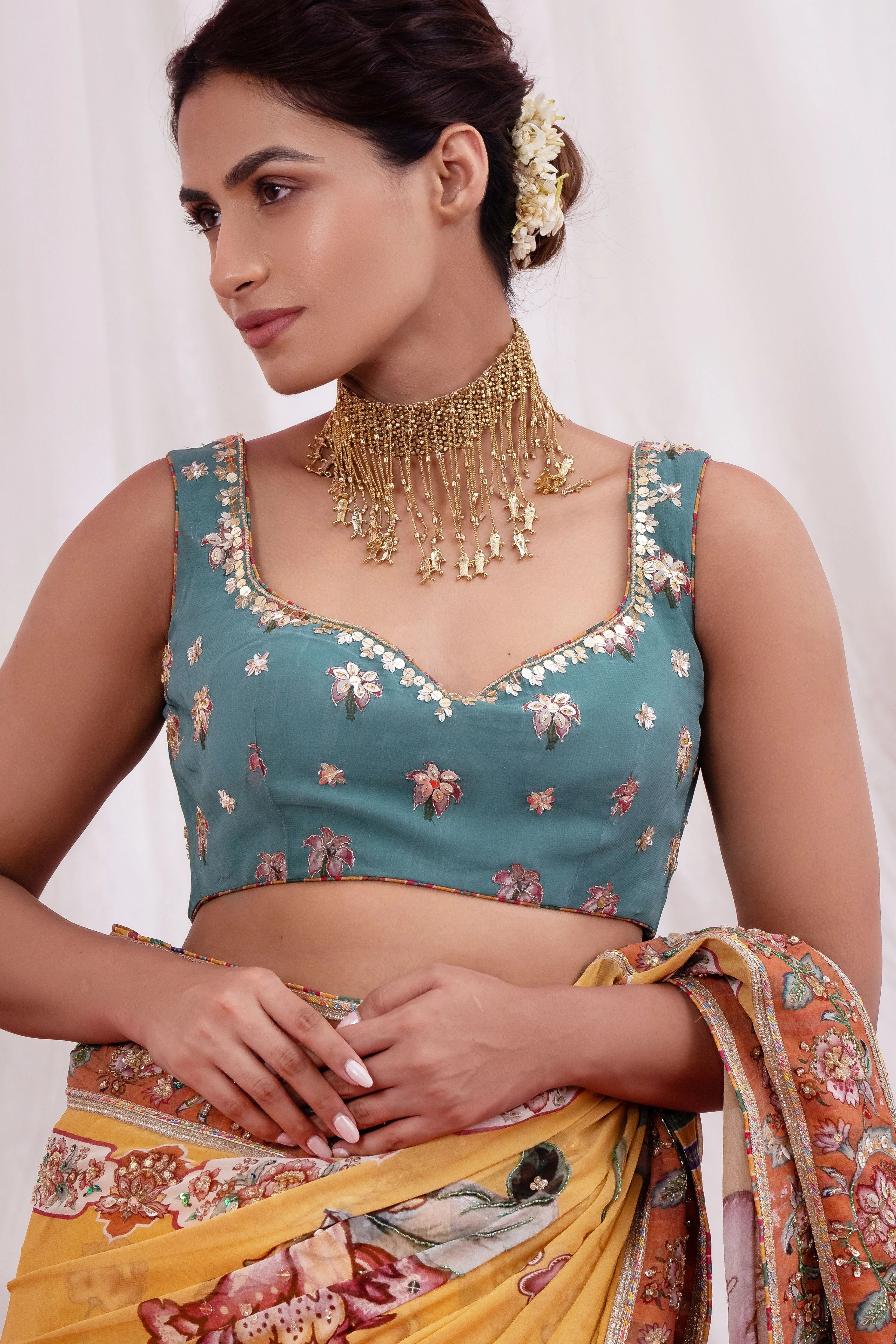 Sunehri Tarang Saree