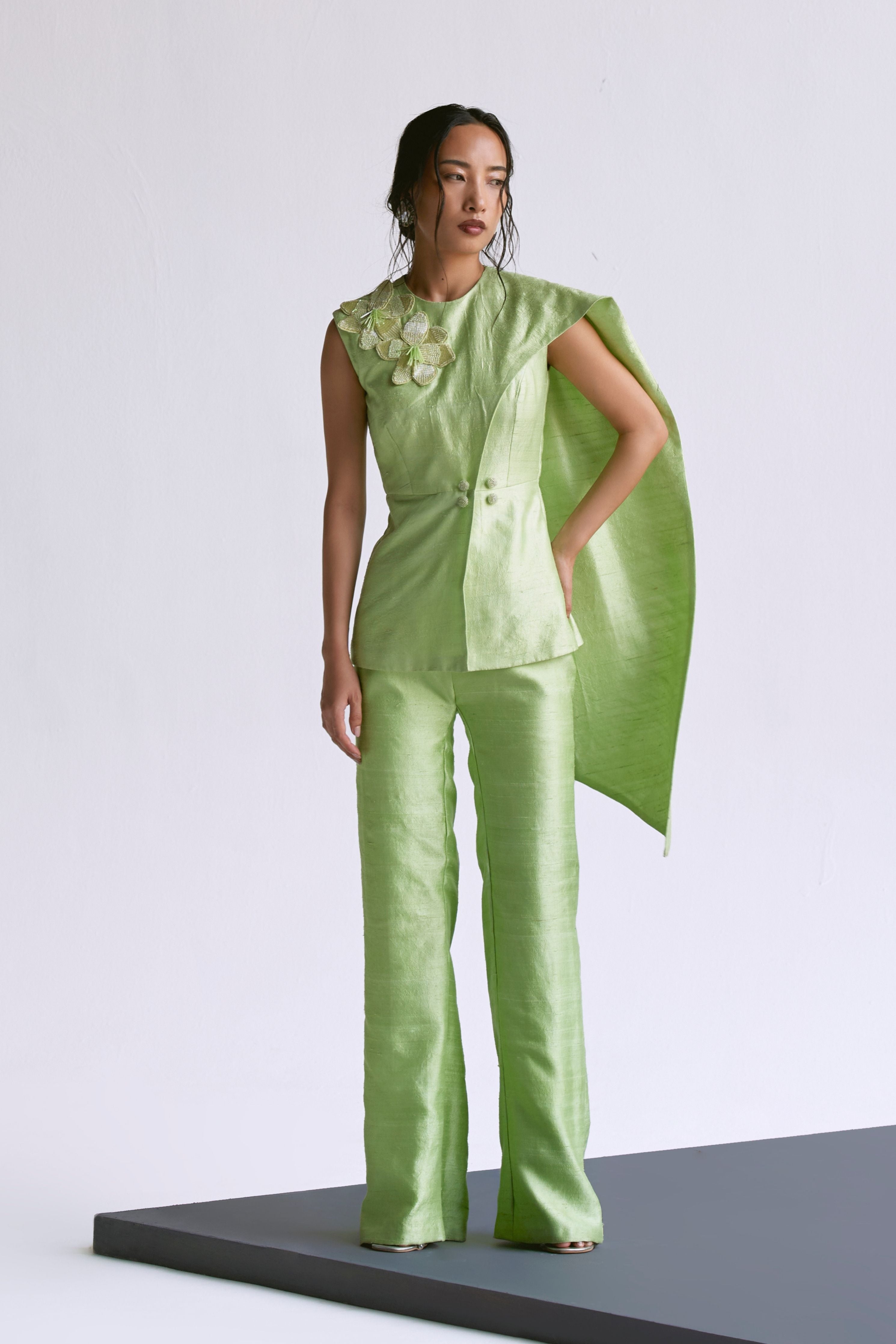 Draped Blazer Set