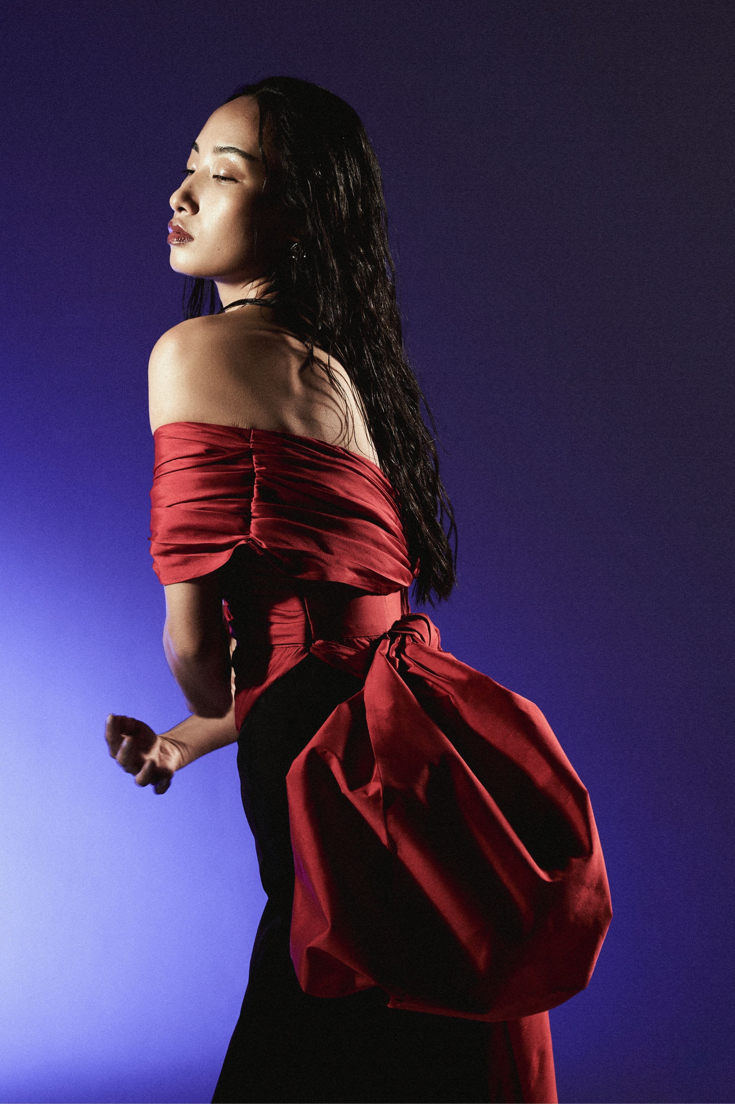 Dual Tone Long Trumpet Gown